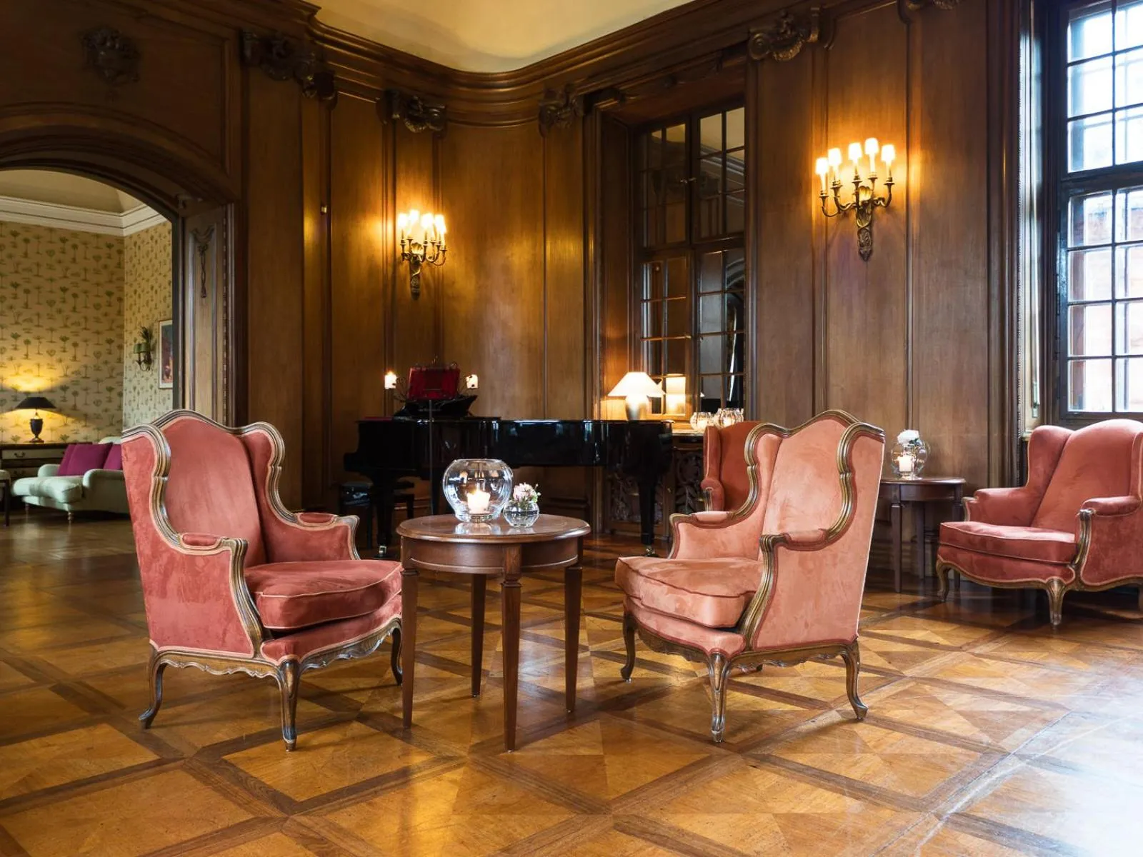 Lounge or bar in Gästehaus Schloss Saareck