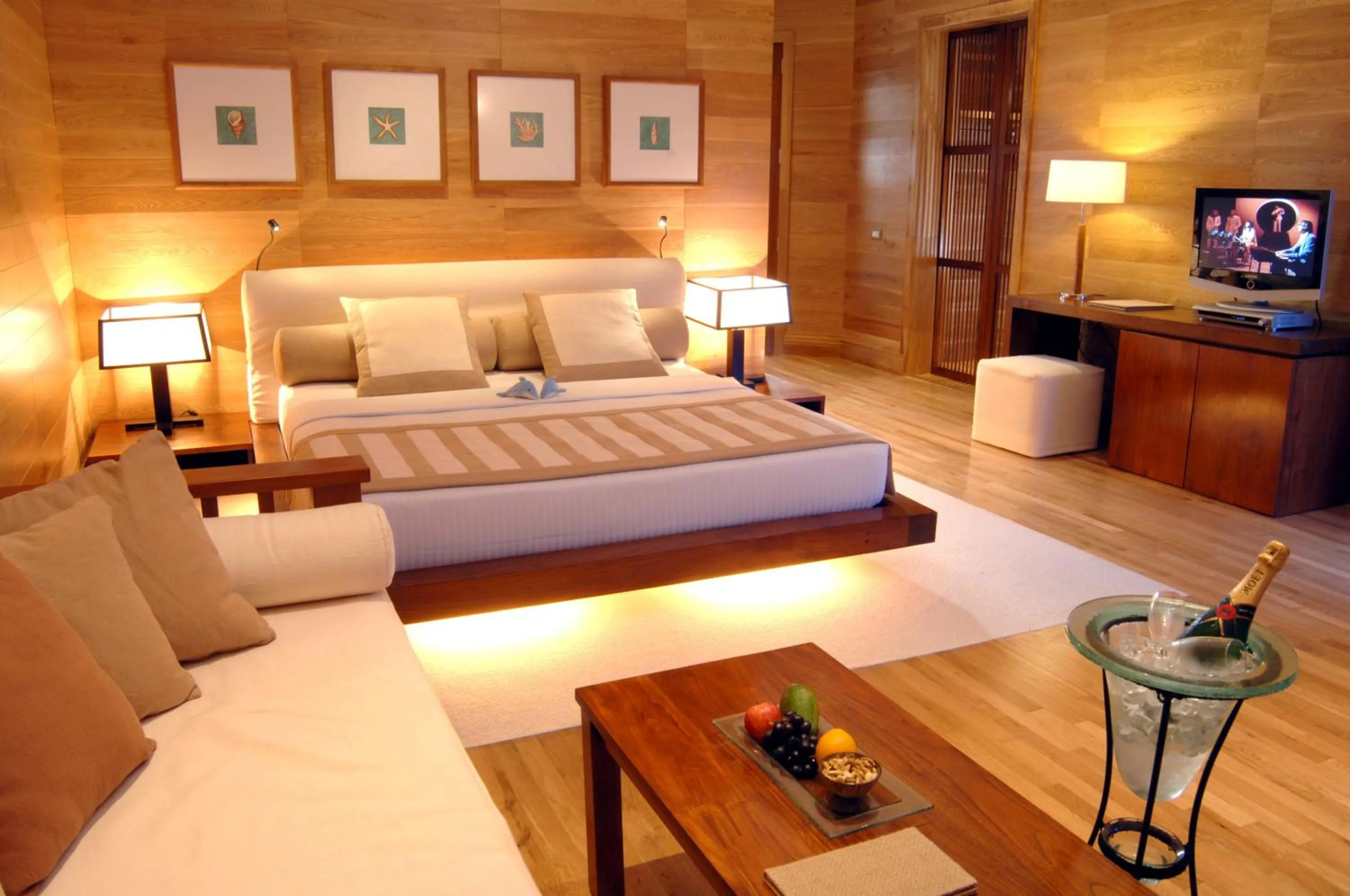 Photo of the whole room, Bed in Adaaran Prestige Water Villas - with Dine around Premium All inclusive - 24 hours
