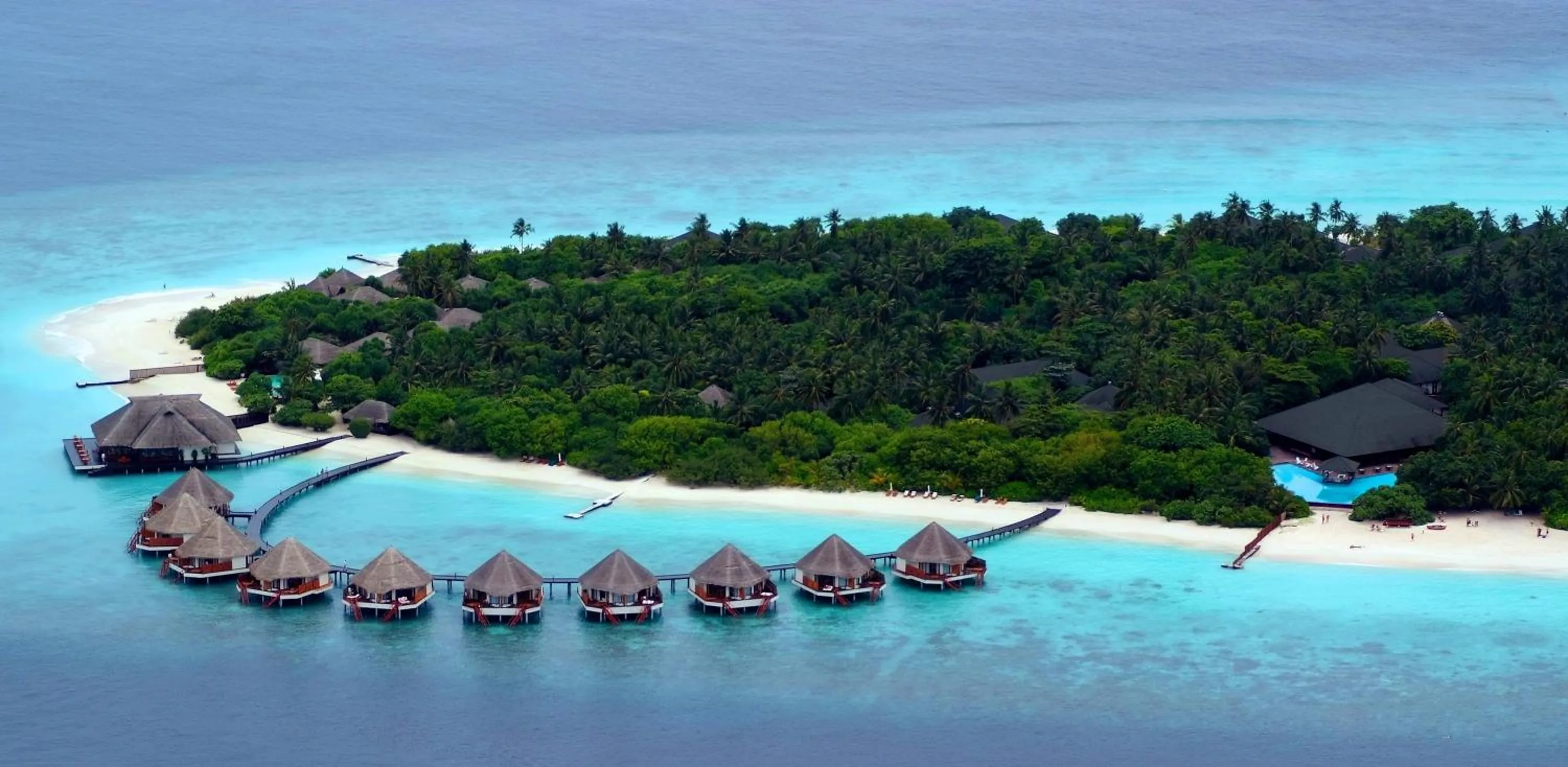Bird's eye view in Adaaran Prestige Water Villas - with Dine around Premium All inclusive - 24 hours