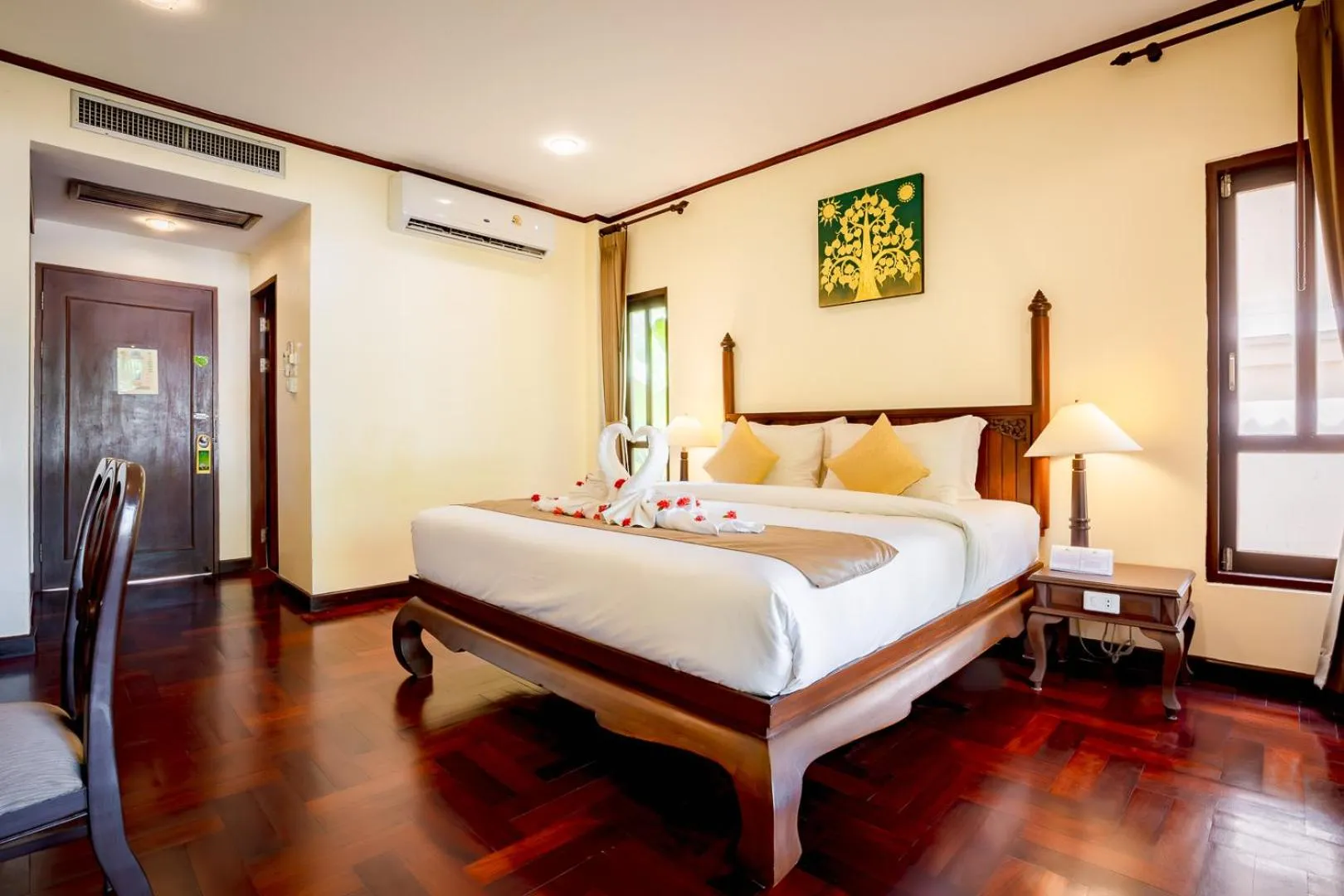 Bed in Khaolak Palm Beach Resort