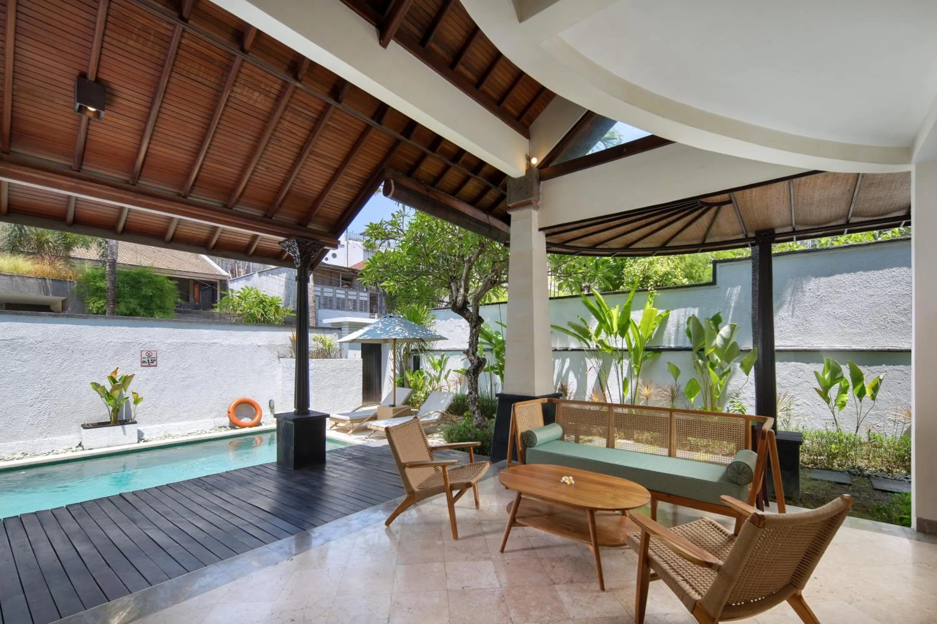 Seating area in The Club Villas Seminyak