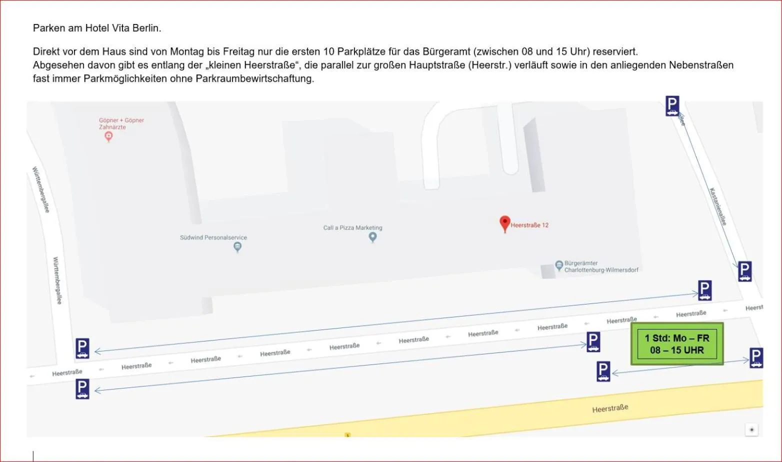 On site in Hotel Vita Berlin-Messe