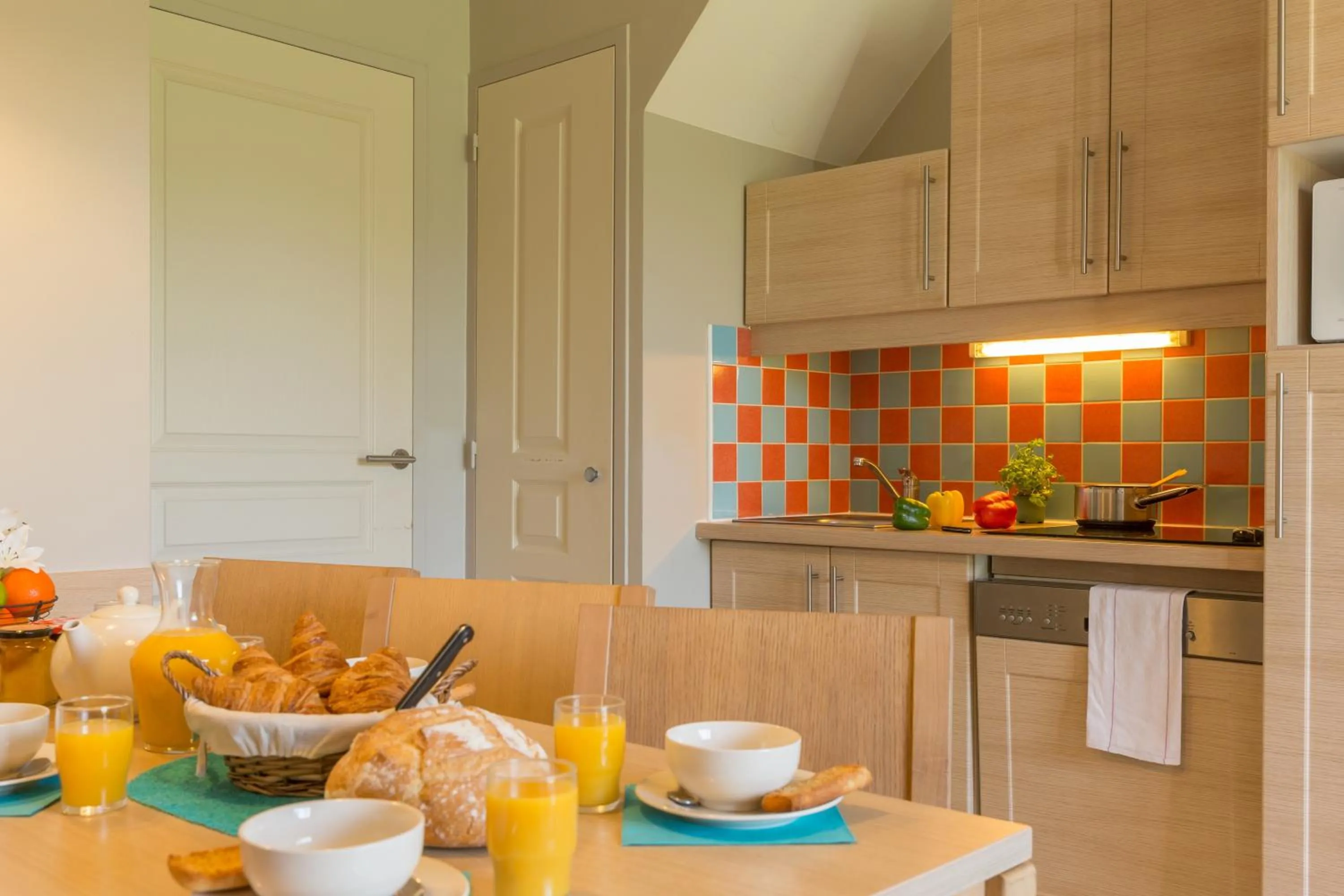 Breakfast in Résidence Pierre & Vacances le Green Beach
