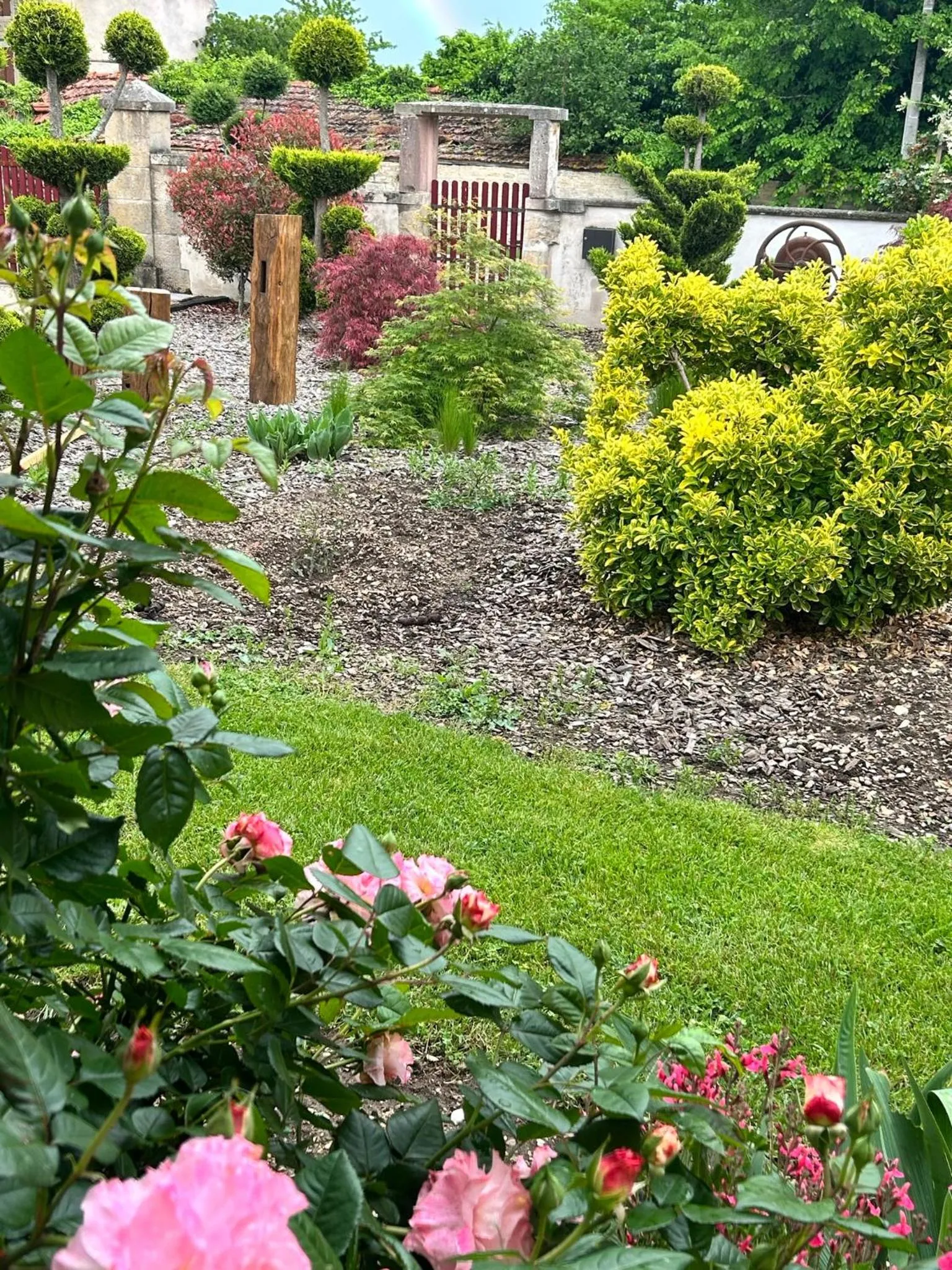 Garden view in La Loubertine