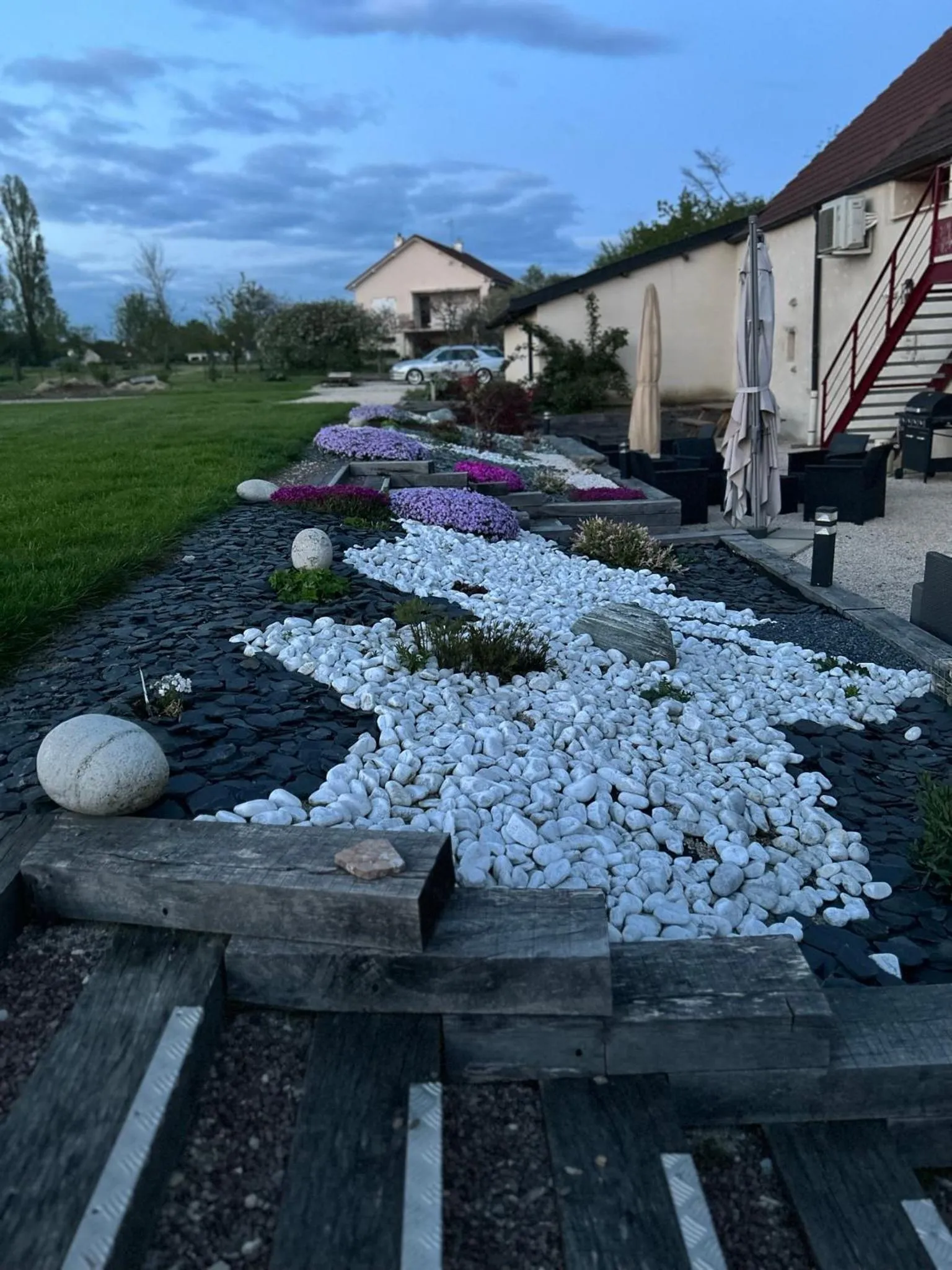 Garden view in La Loubertine