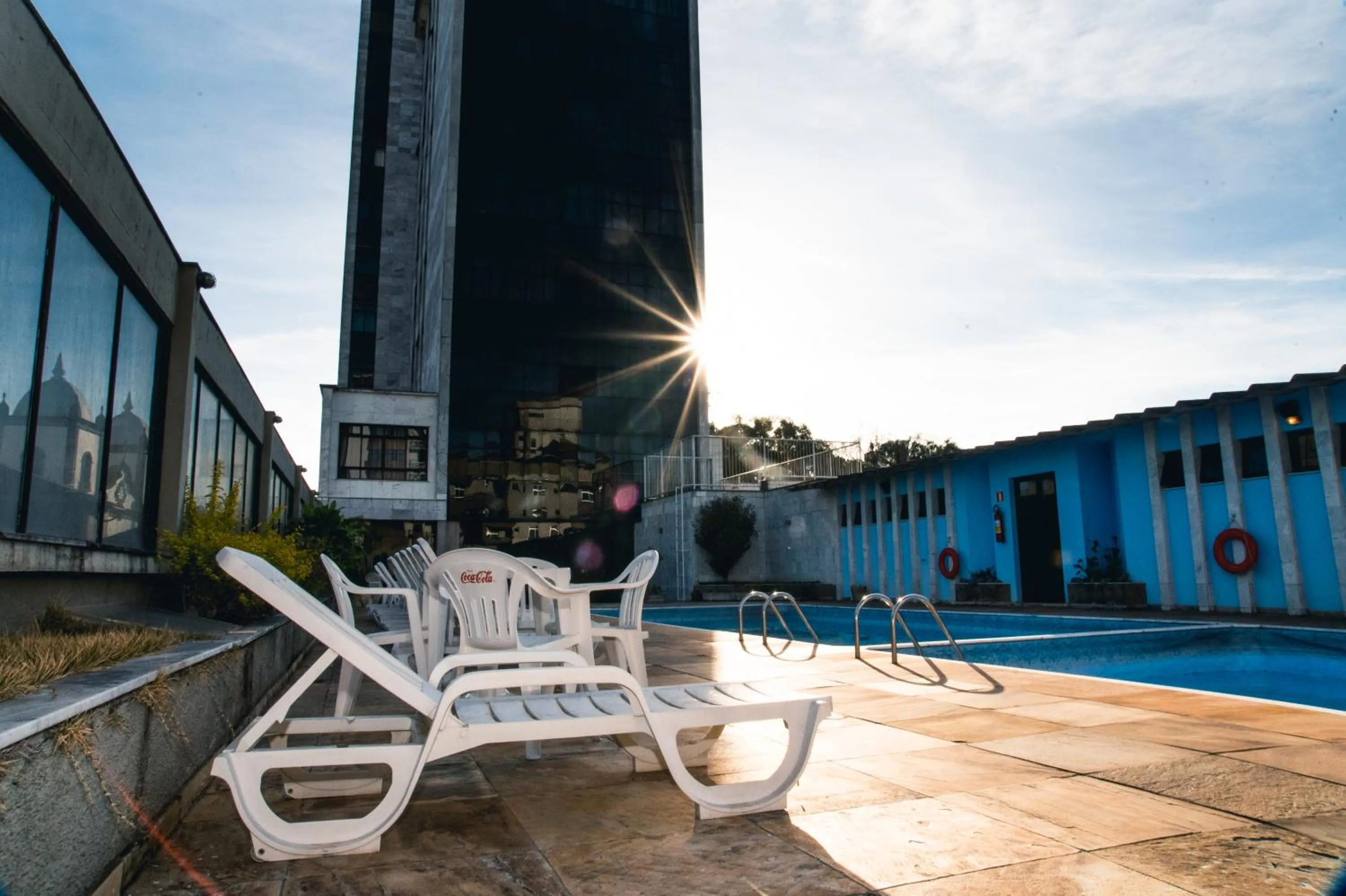 Pool view in Lucape Palace Hotel