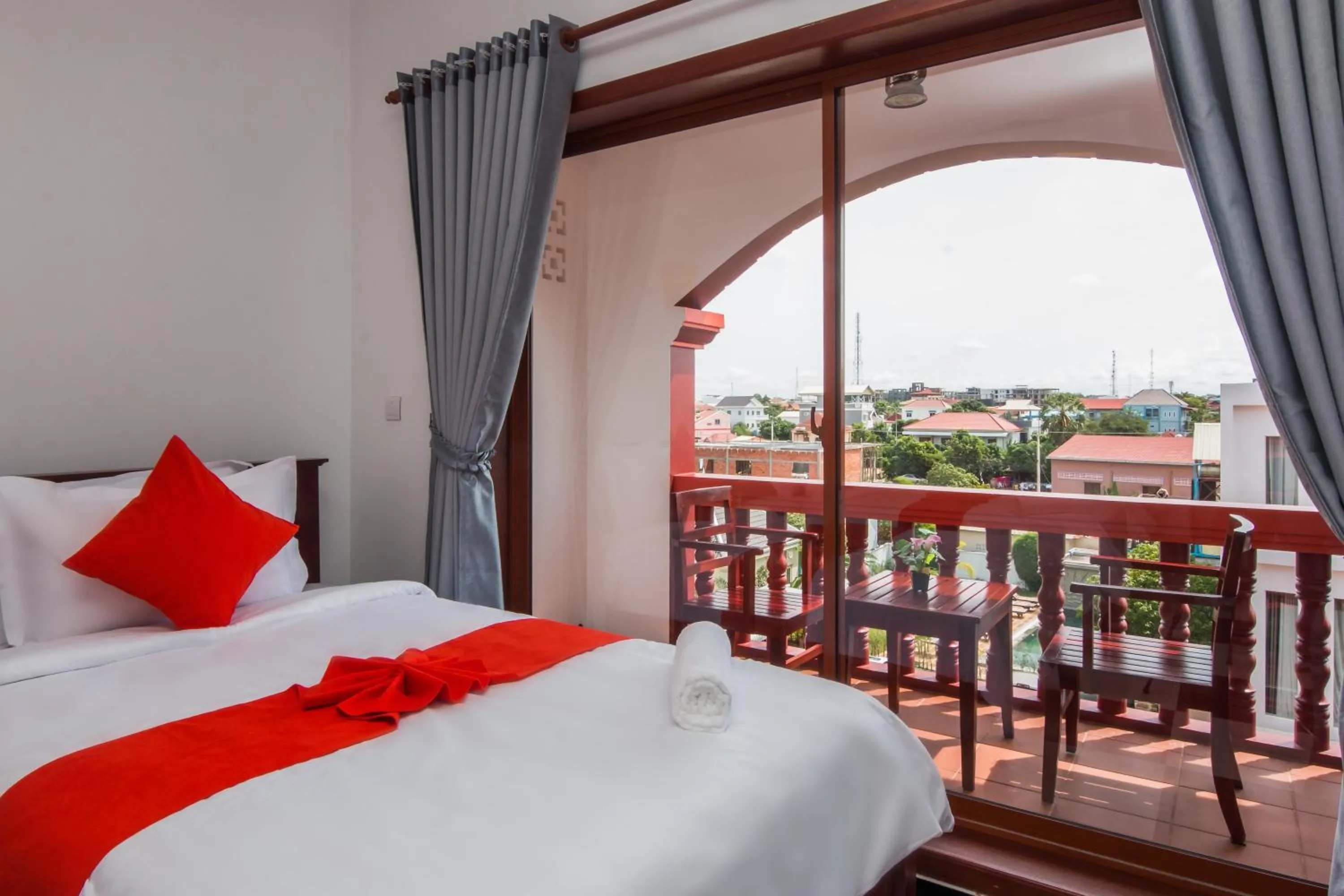 Balcony/Terrace, Bed in Bou Savy Villa