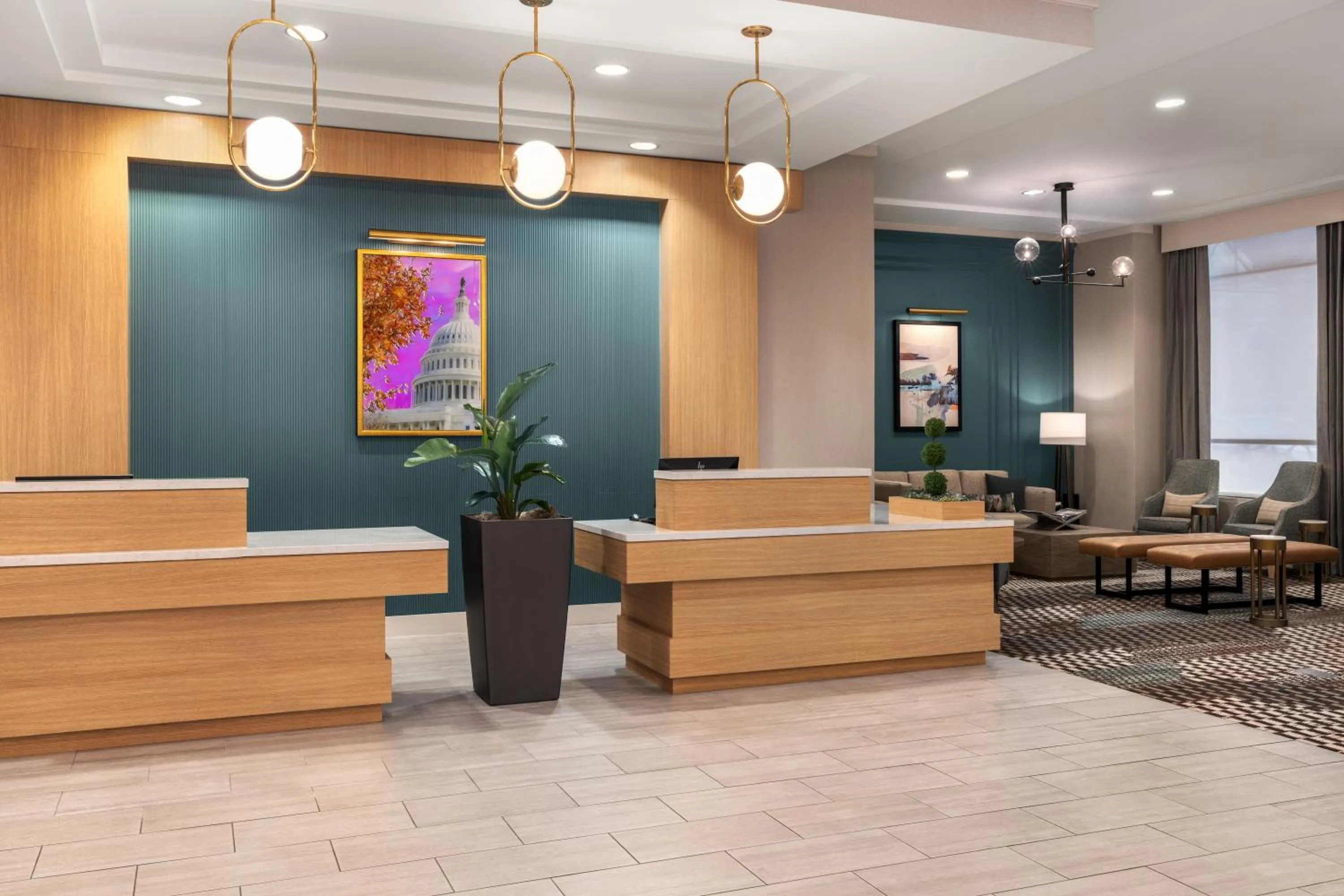 Lobby or reception in Hilton Garden Inn Shirlington