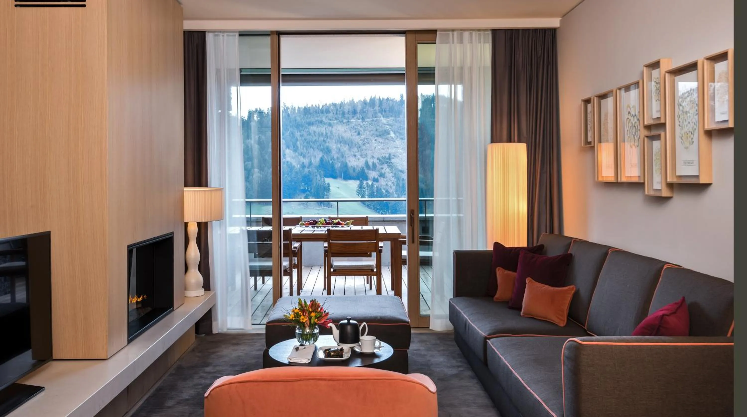 Living room in Waldhotel by Bürgenstock