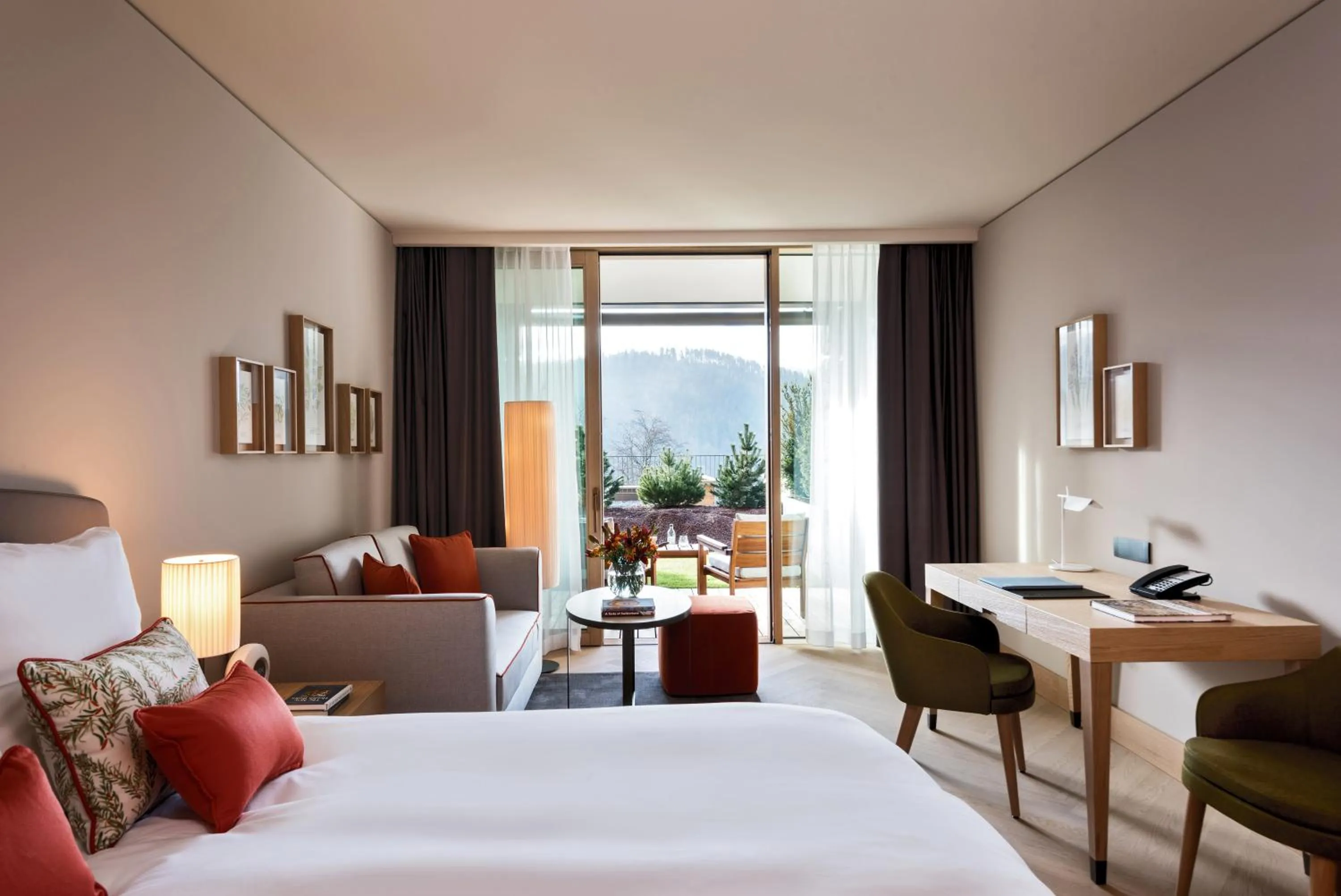 Bedroom, Bed in Waldhotel by Bürgenstock