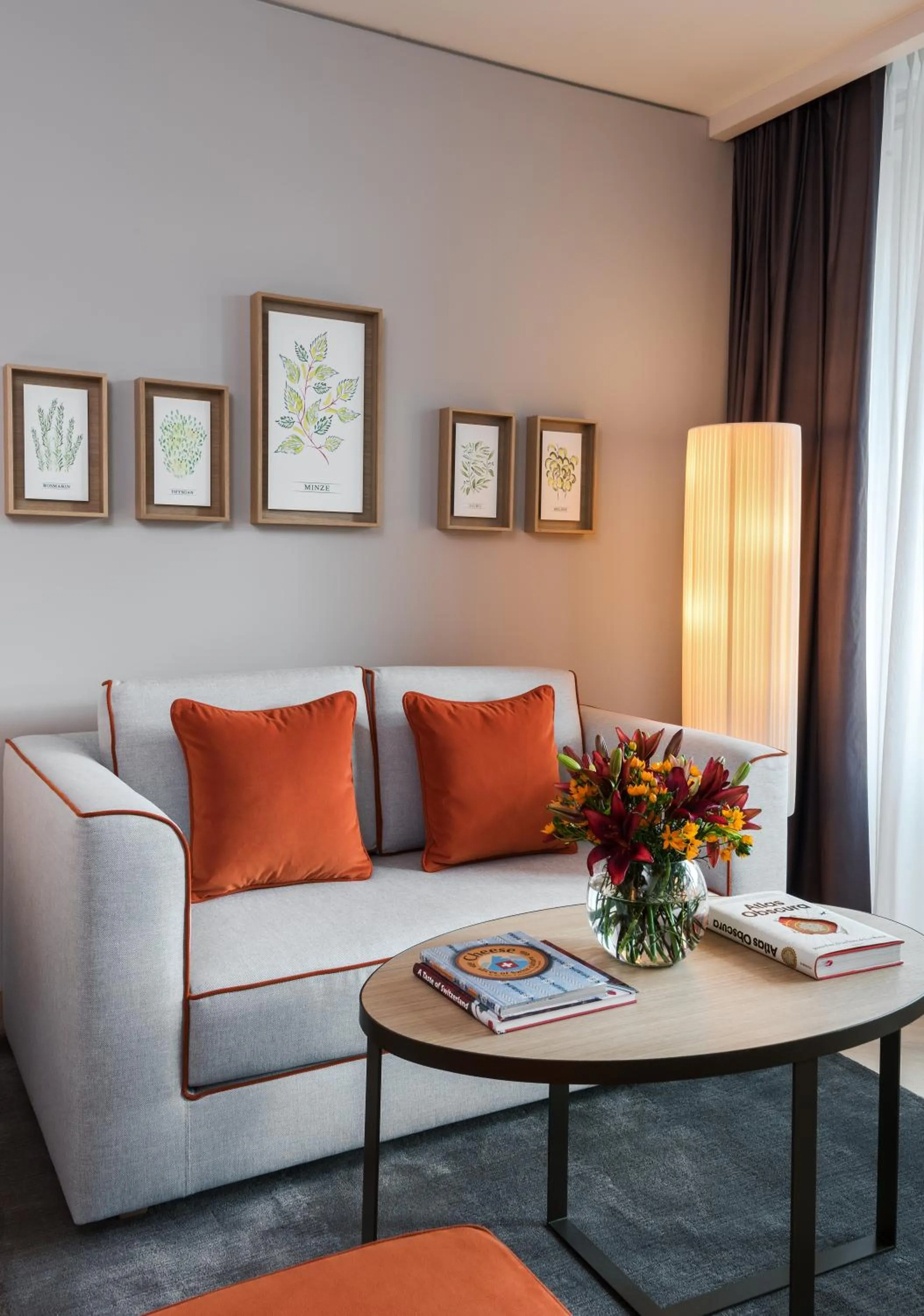 Seating area in Waldhotel by Bürgenstock