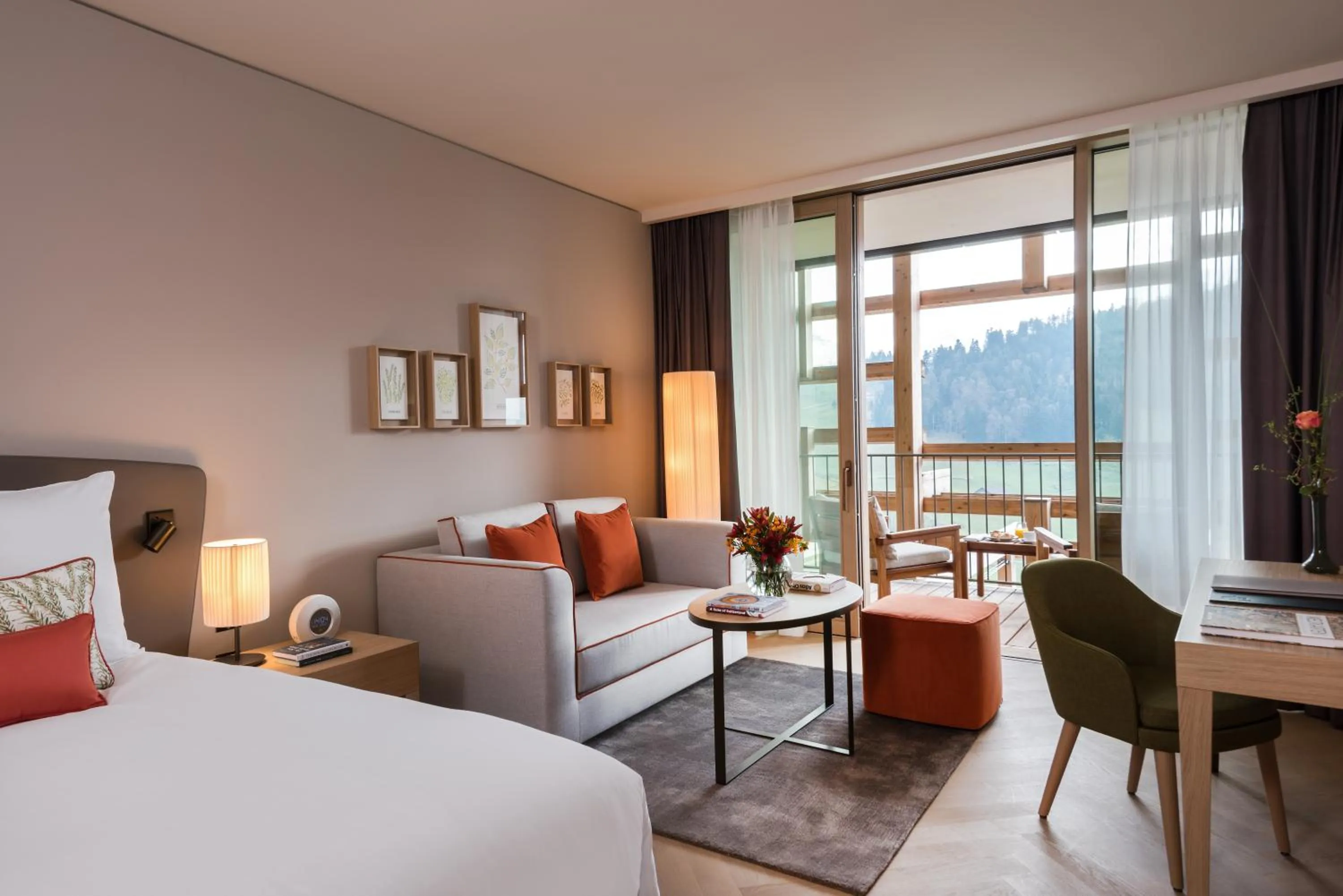 View (from property/room), Bed in Waldhotel by Bürgenstock