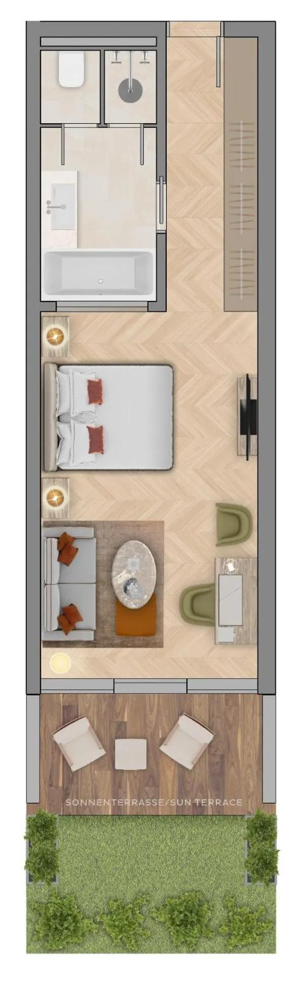 Floor plan in Waldhotel by Bürgenstock