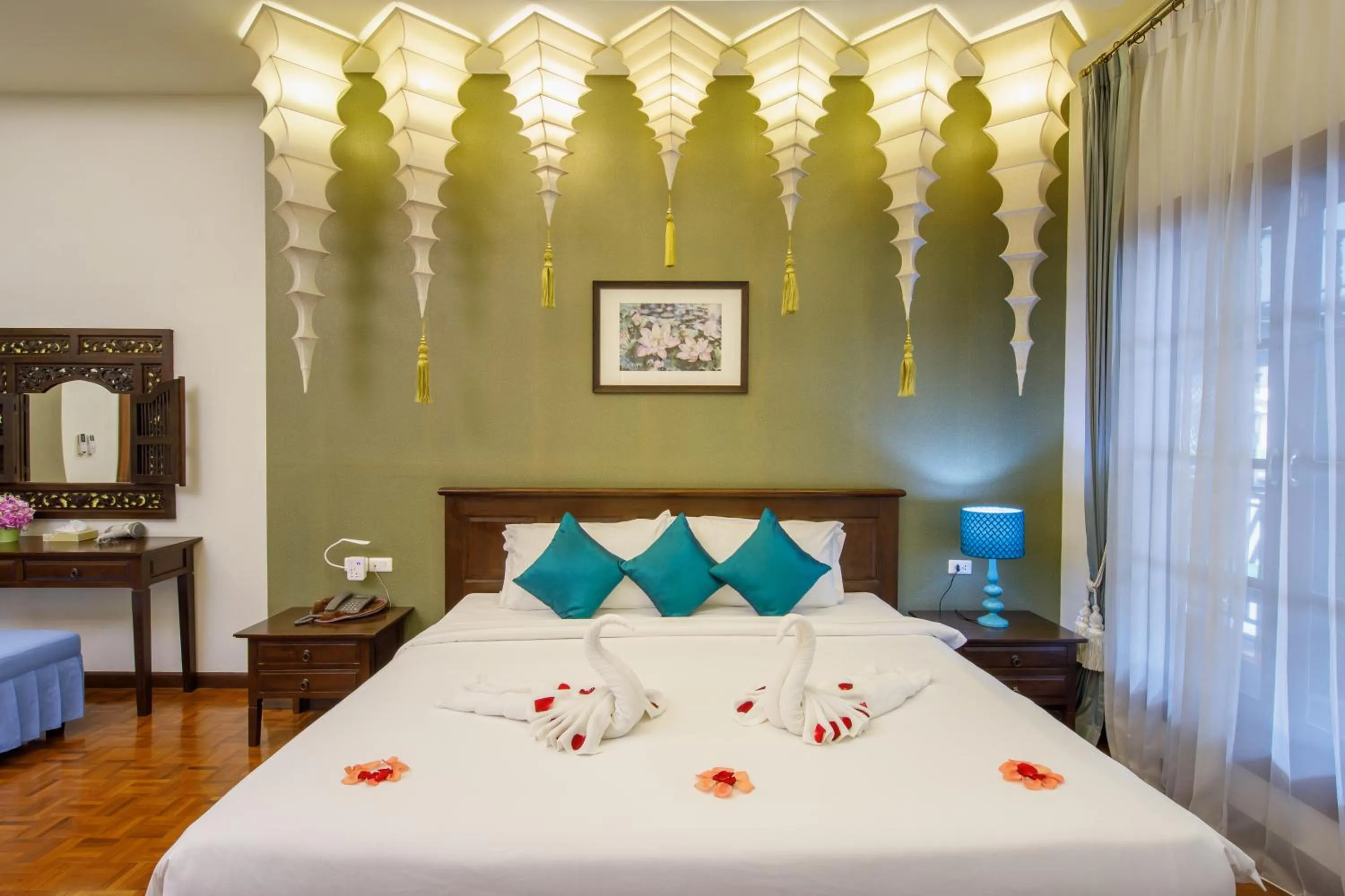 Bed in Vdara Pool Resort Spa Chiang Mai