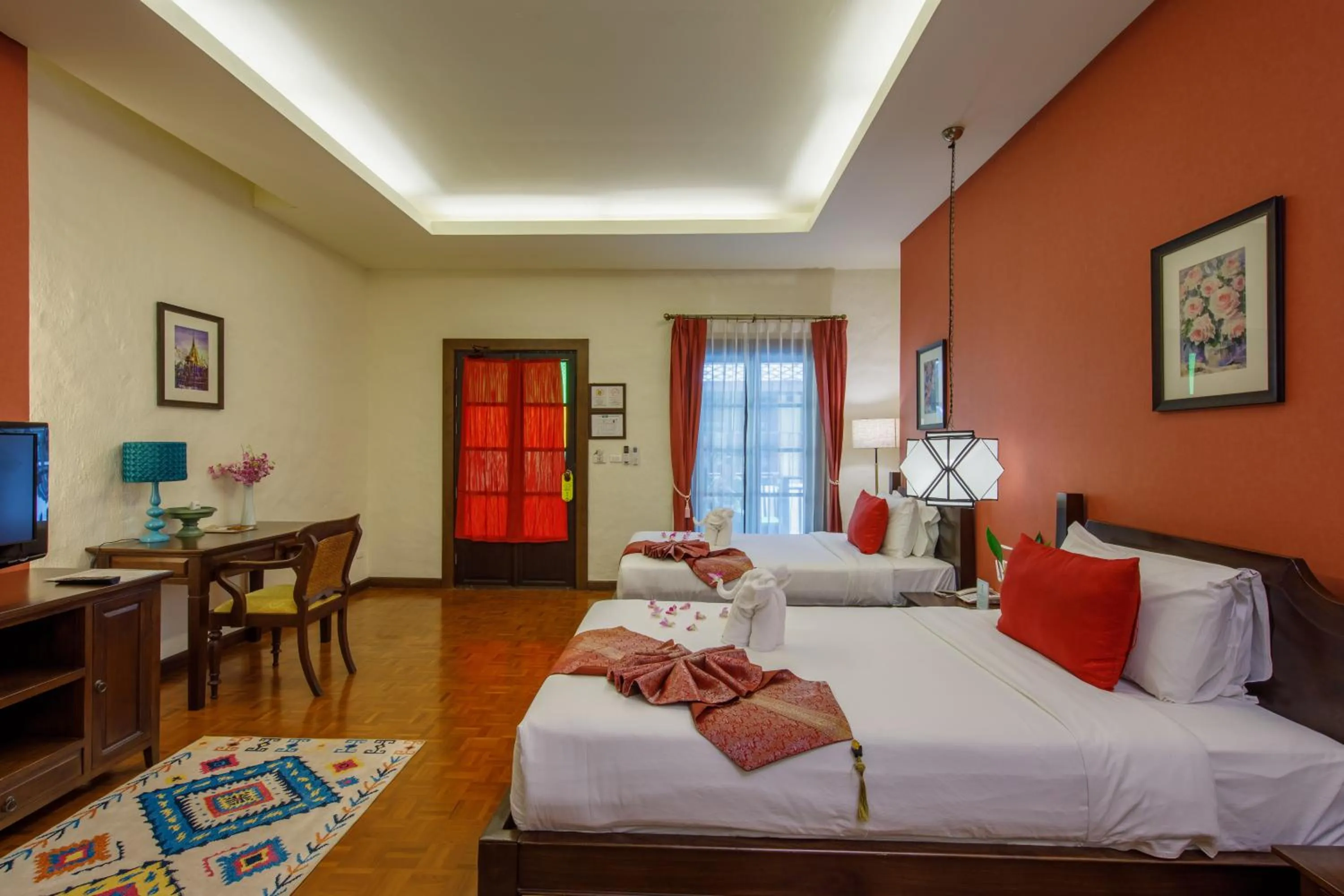 Bed in Vdara Pool Resort Spa Chiang Mai