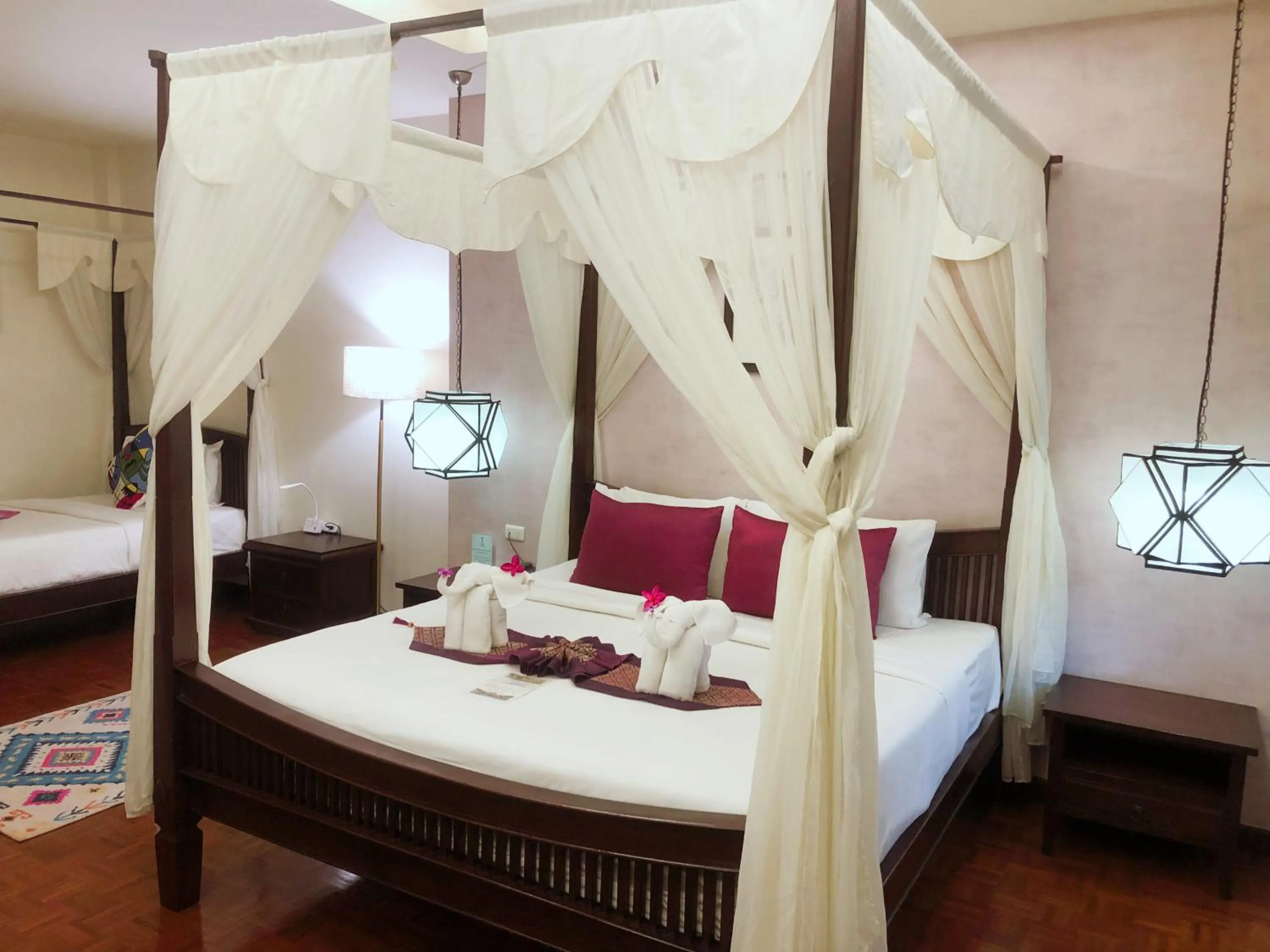 Bed in Vdara Pool Resort Spa Chiang Mai