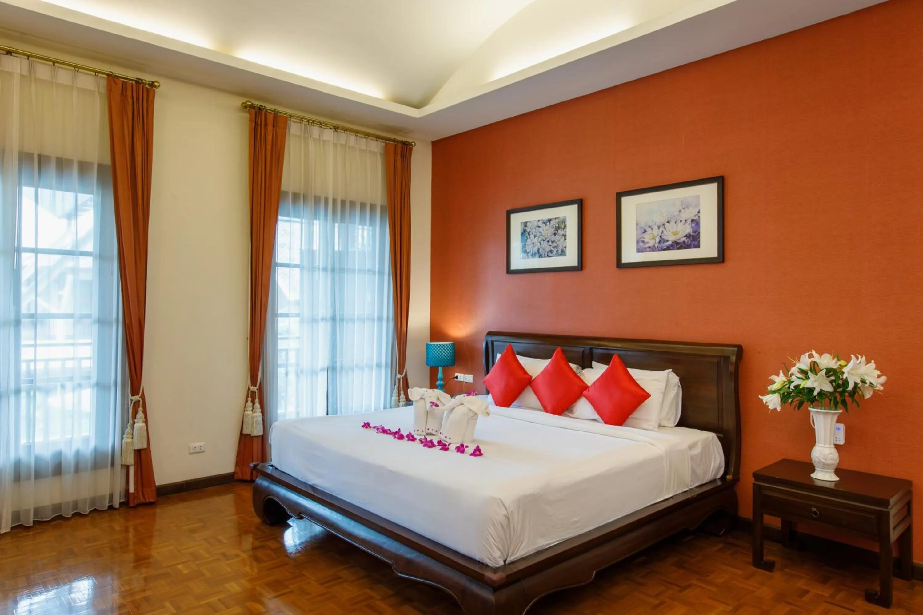 Bed in Vdara Pool Resort Spa Chiang Mai