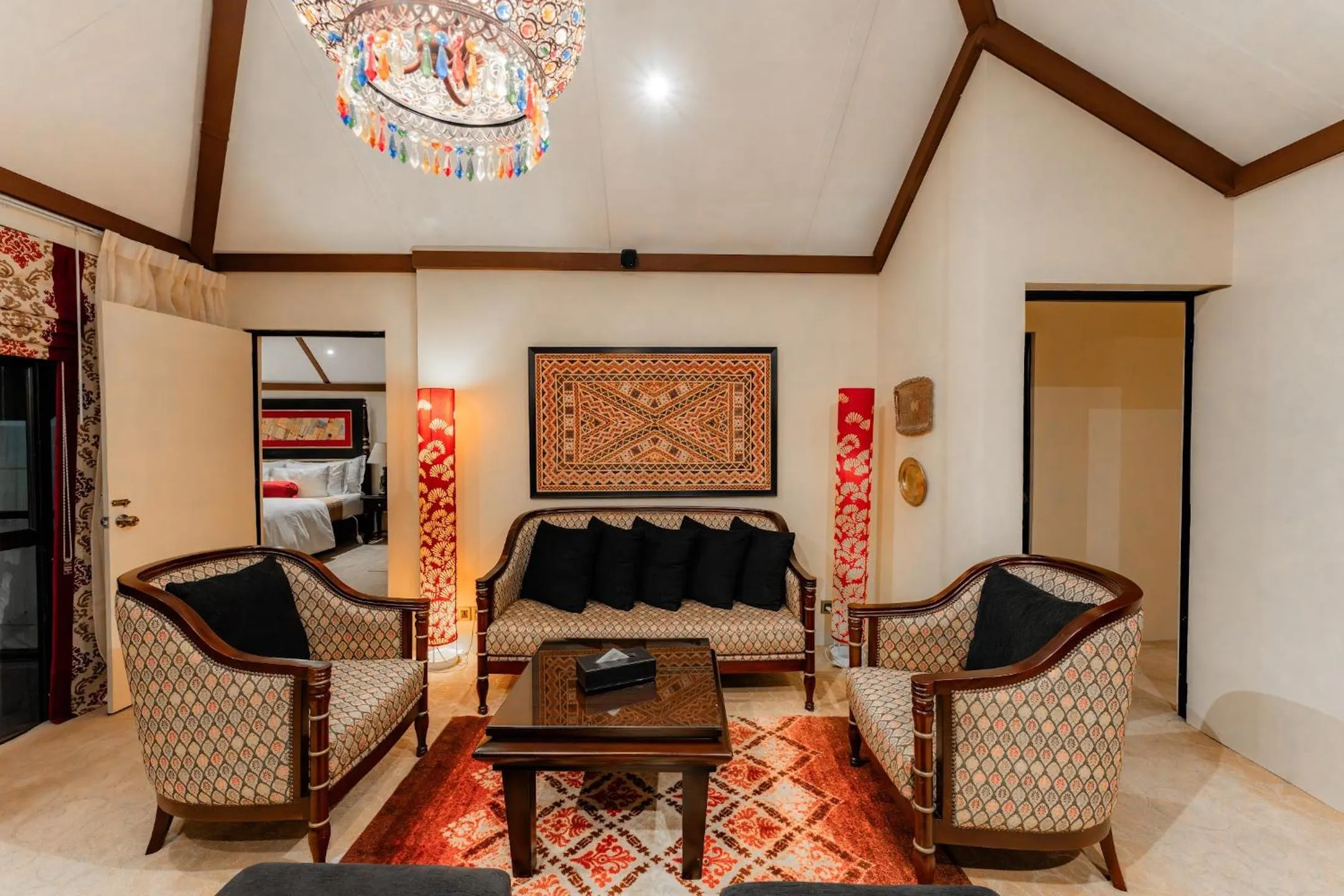 Seating area in The CheRiz Boutique