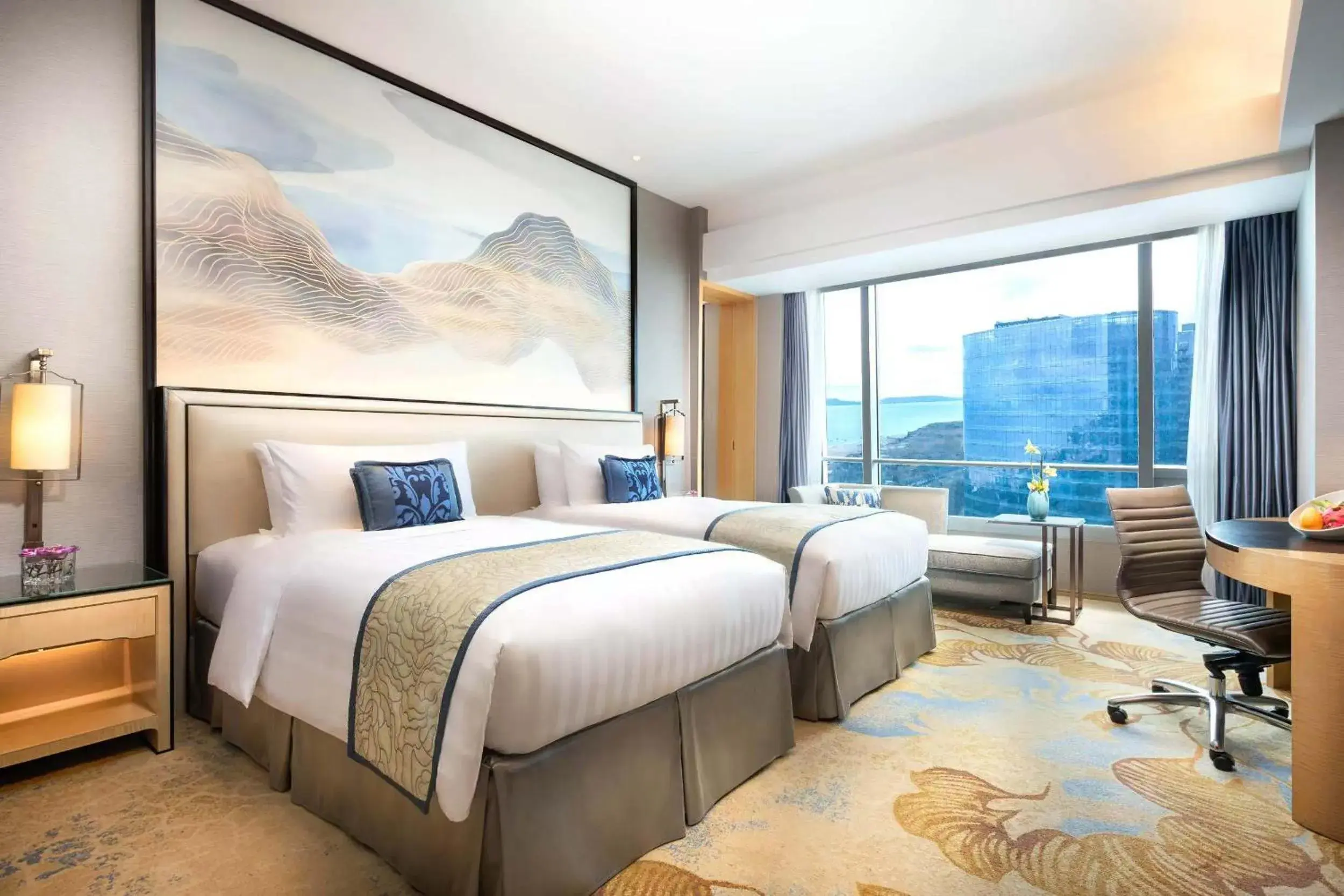 Deluxe Sea View Twin Room in Shangri-La Xiamen Deluxe Sea View Twin Room in Shangri-La Xiamen