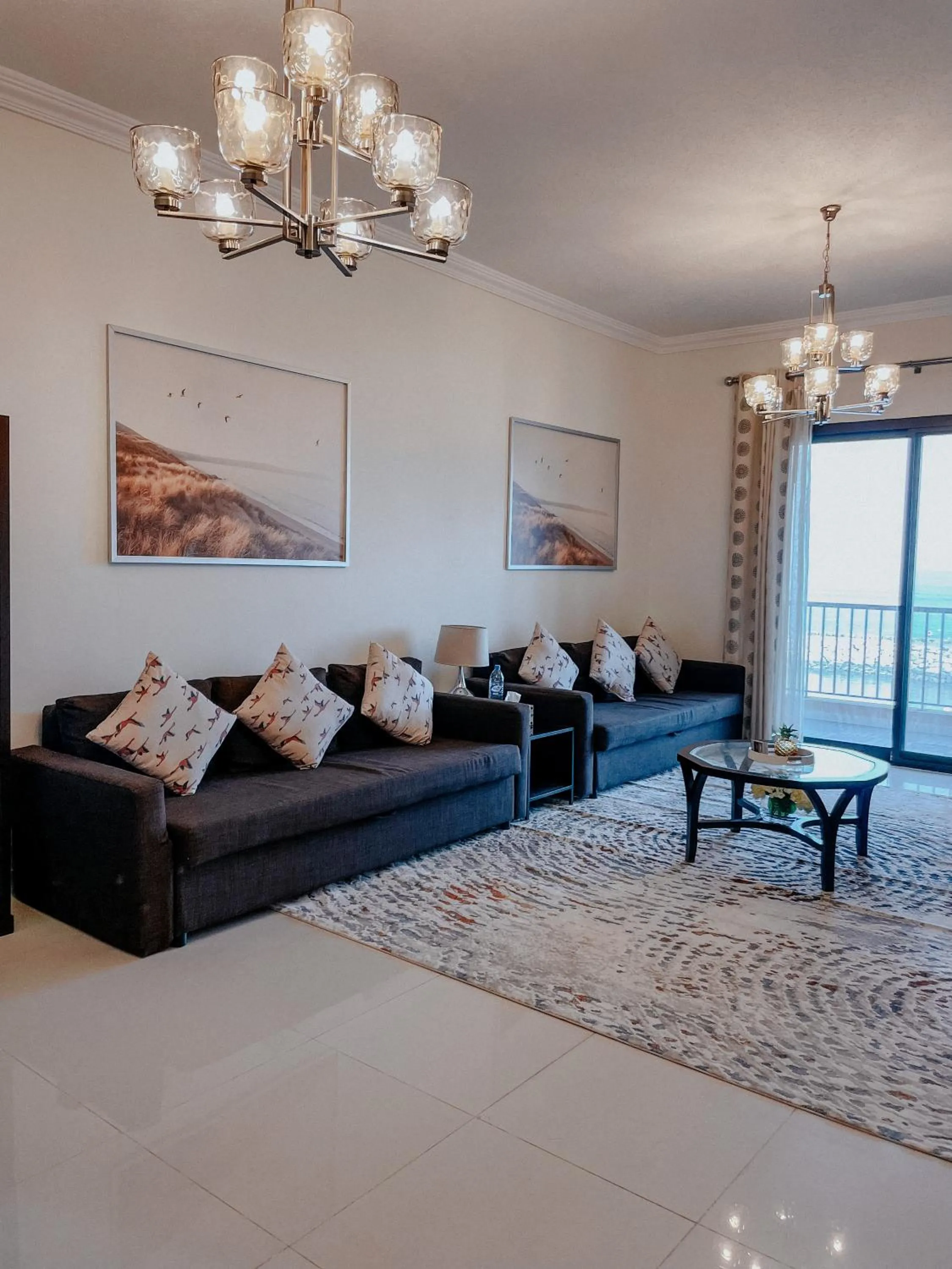 Living room in Mina AlFajer Apartments
