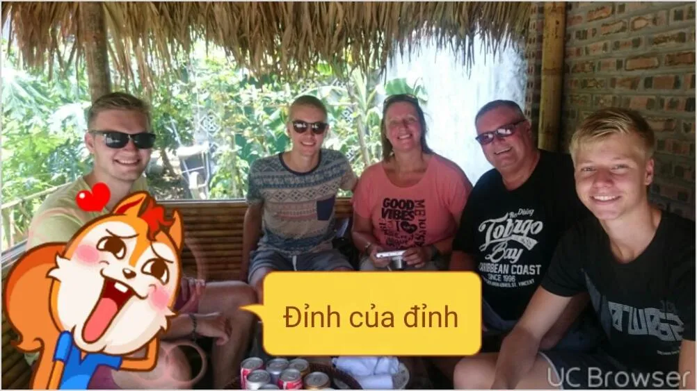 group of guests in Tam Coc Eco House