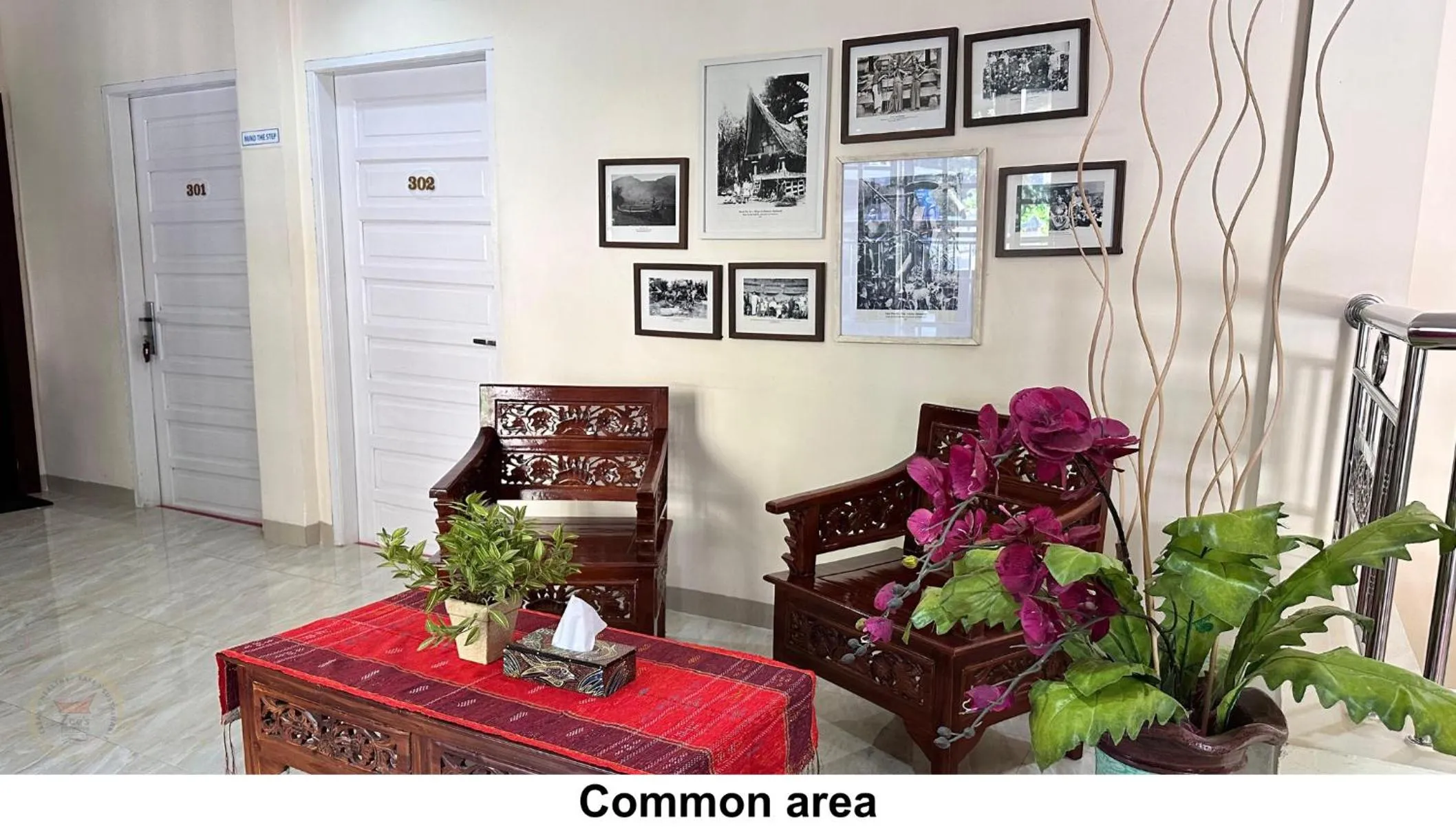 Seating area in Zoé’s Paradise Waterfront Hotel