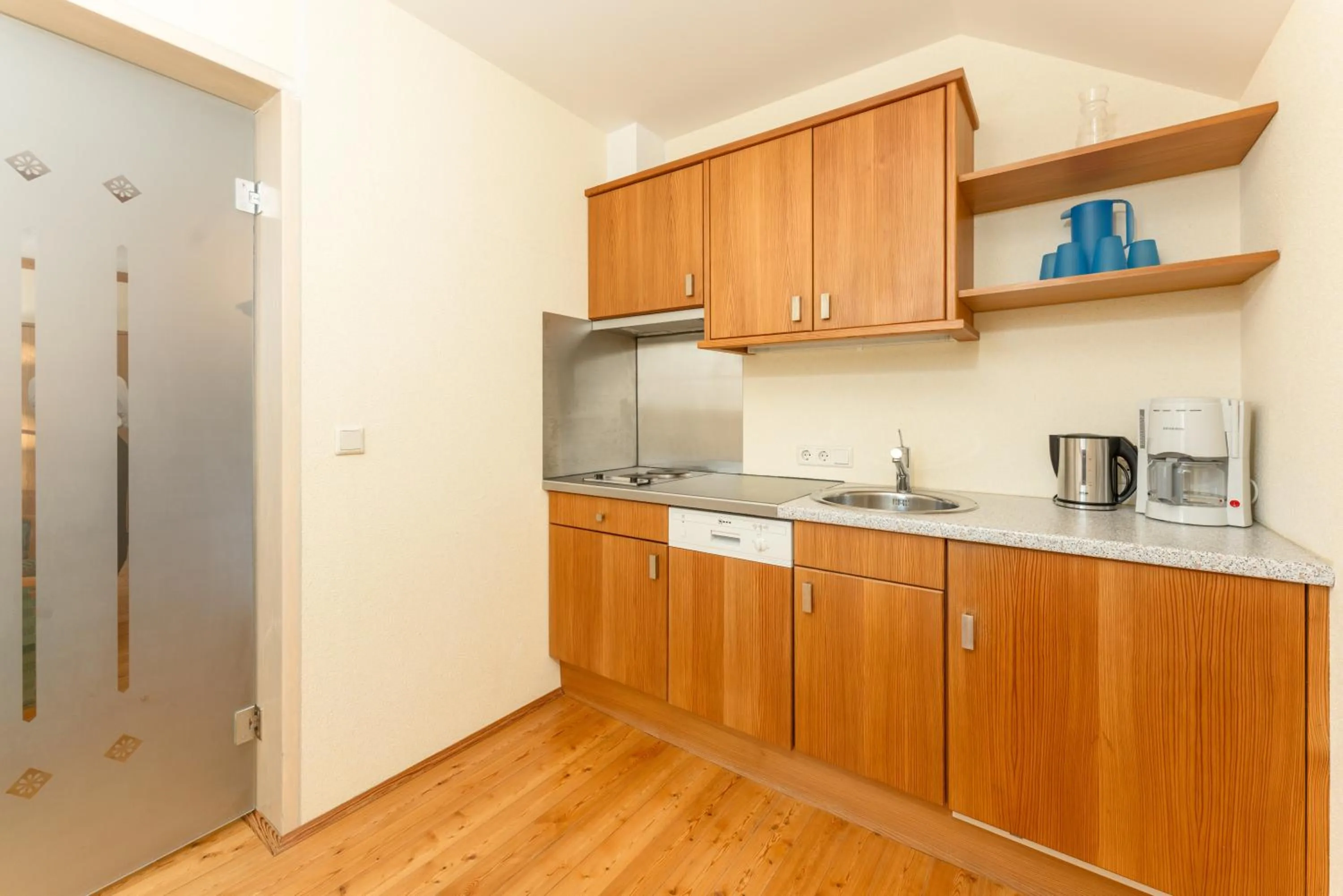 Kitchen or kitchenette in Hotel Ramsauhof Pool & Wellness Breakfast & Light Dinner Buffet