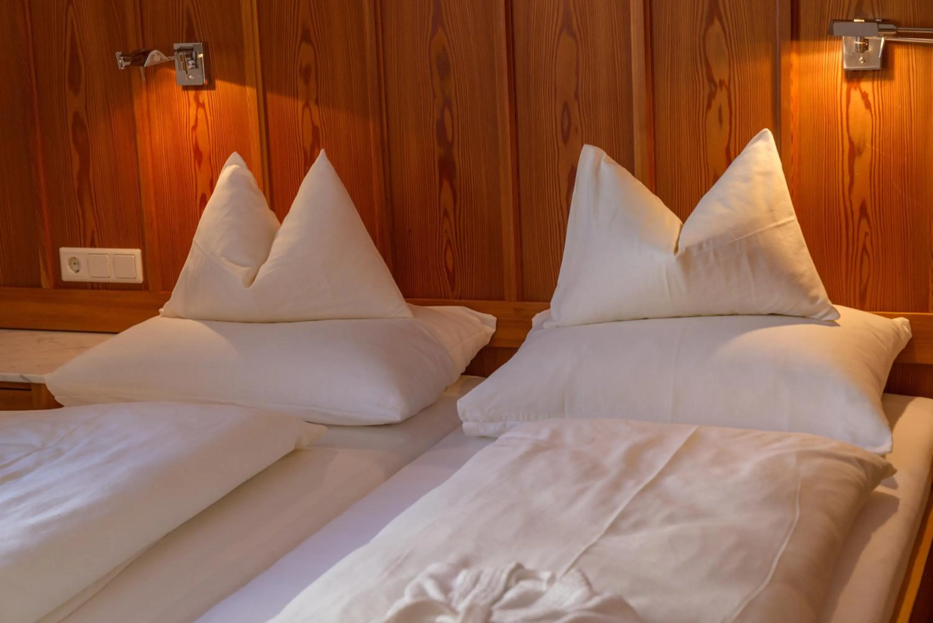 Bed in Hotel Ramsauhof Pool & Wellness Breakfast & Light Dinner Buffet