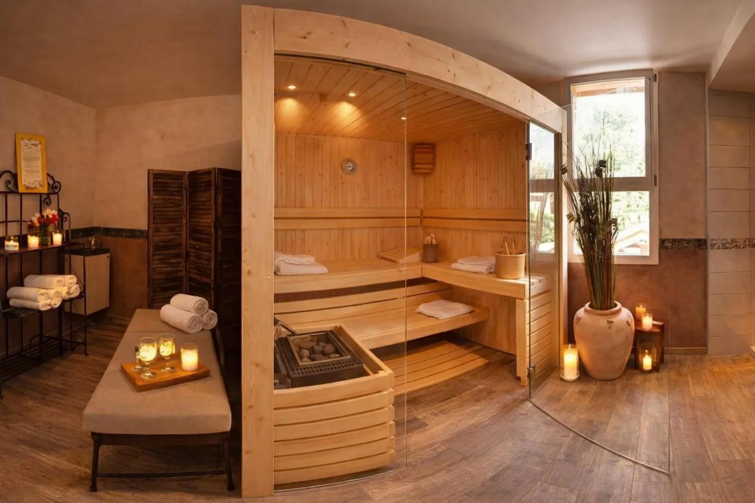 Sauna in Logis Hotel Le Lac