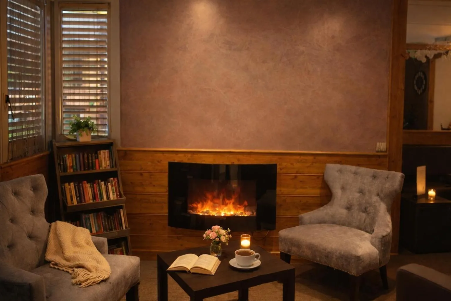 Living room in Logis Hotel Le Lac