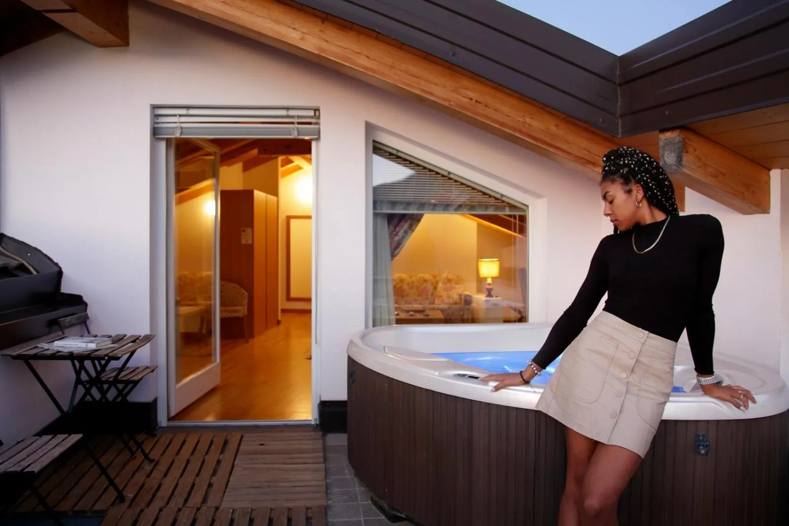 Hot Tub in Hotel Romanda