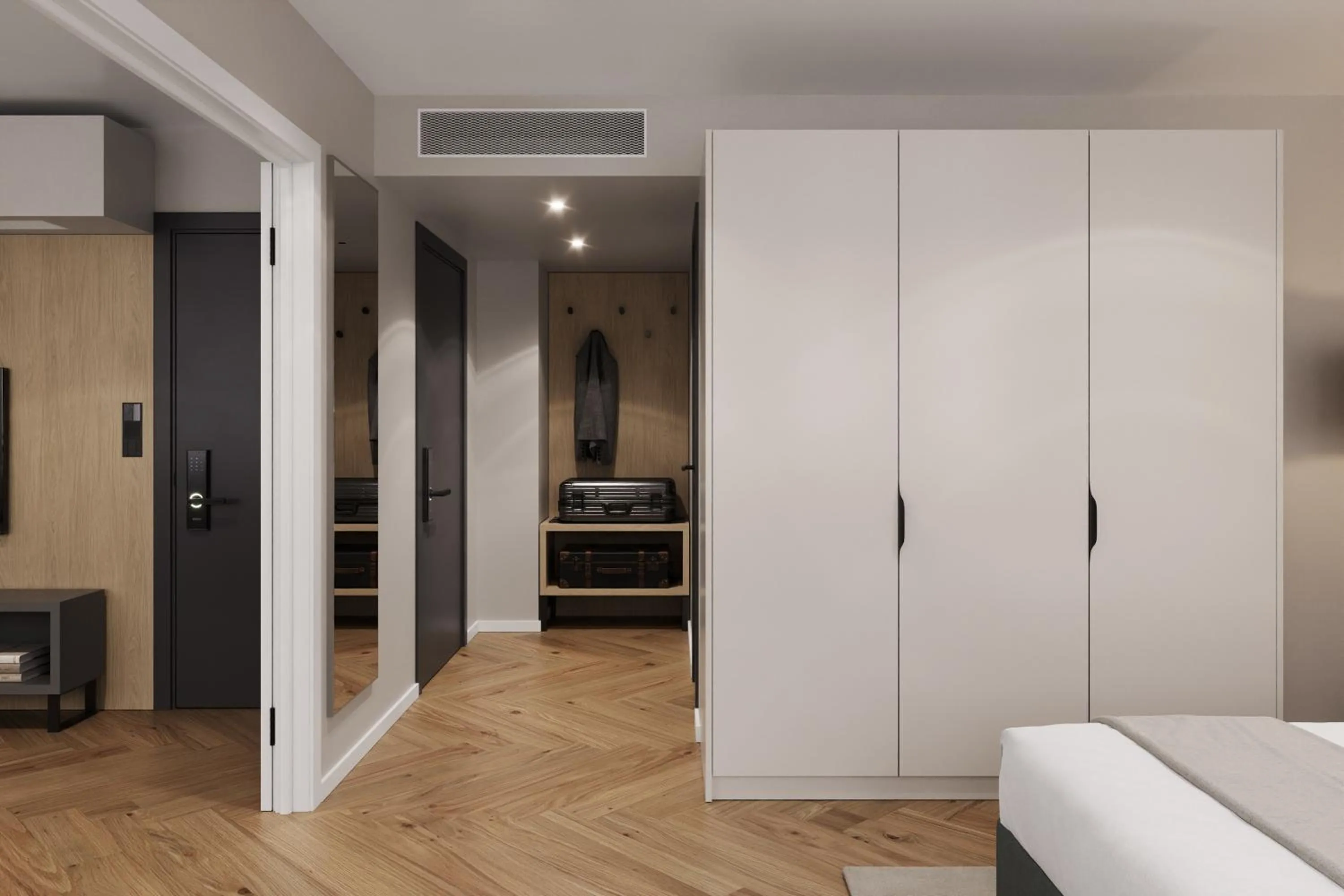 Bedroom, Bed in Tailormade Hotel METROPOL St Gallen