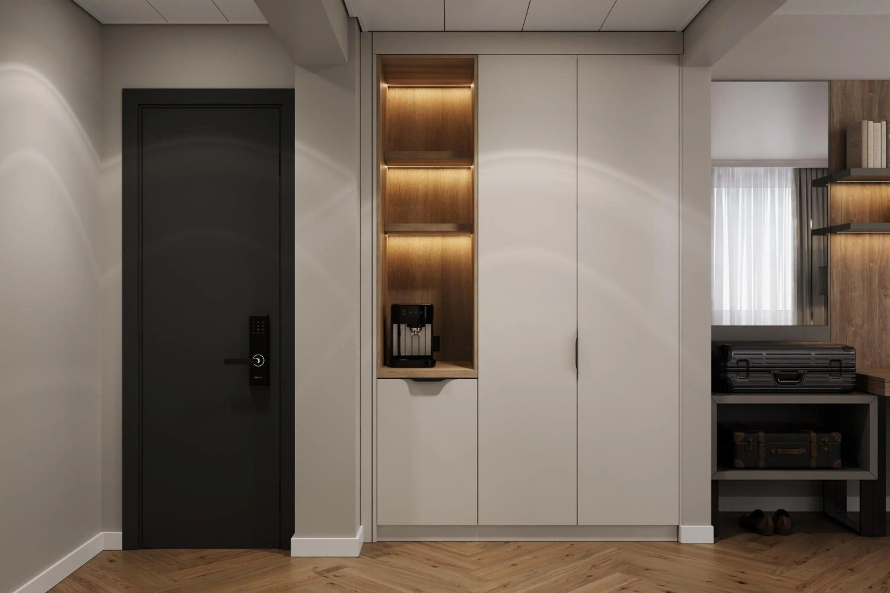 wardrobe in Tailormade Hotel METROPOL St Gallen