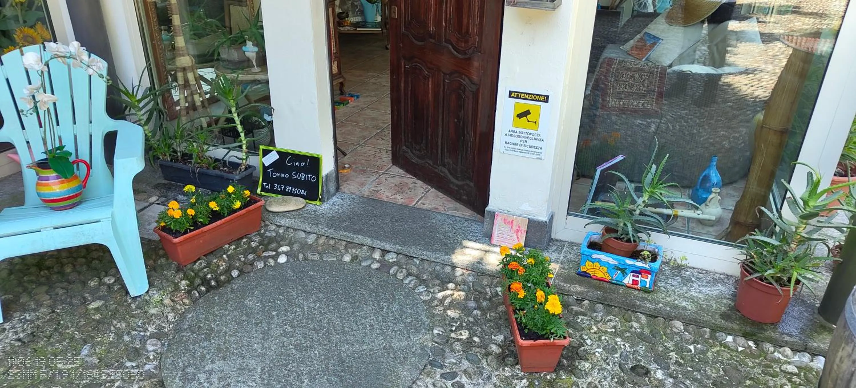 Patio in B&B Dolce vista al lago Lugano
