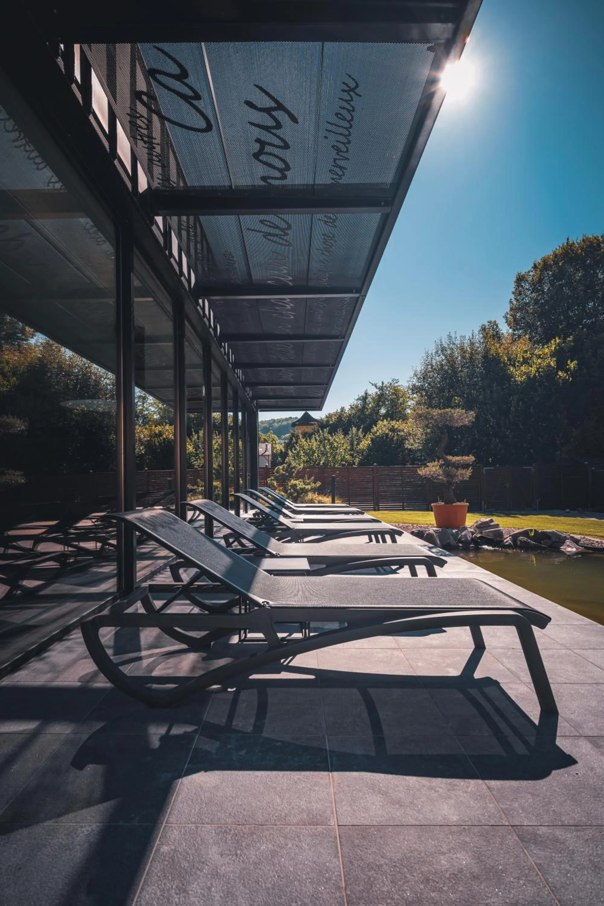 Balcony/Terrace in L'auberge Du Cheval Blanc et Spa