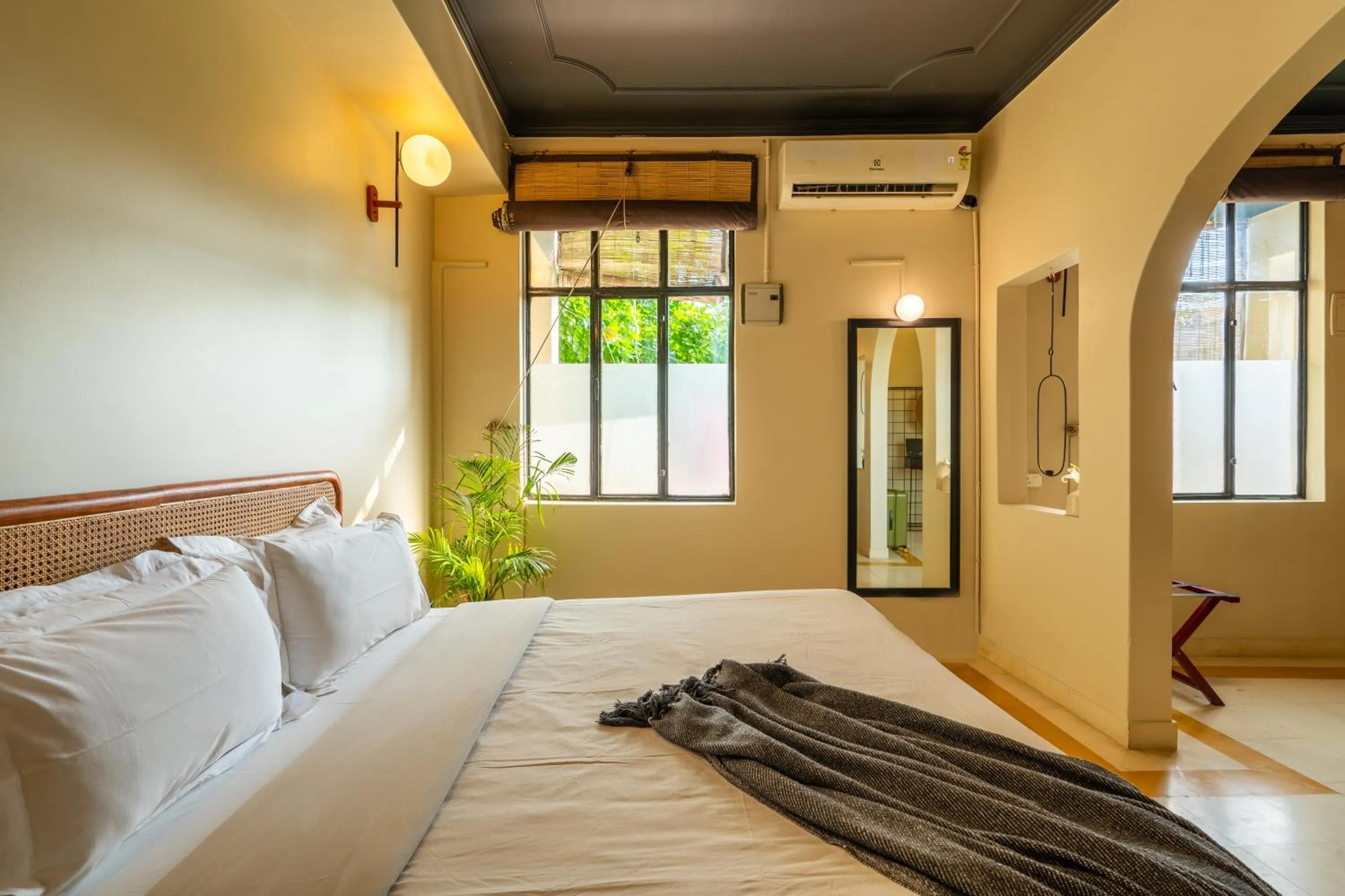 Bed in Minimalist One Hauz Khas Village