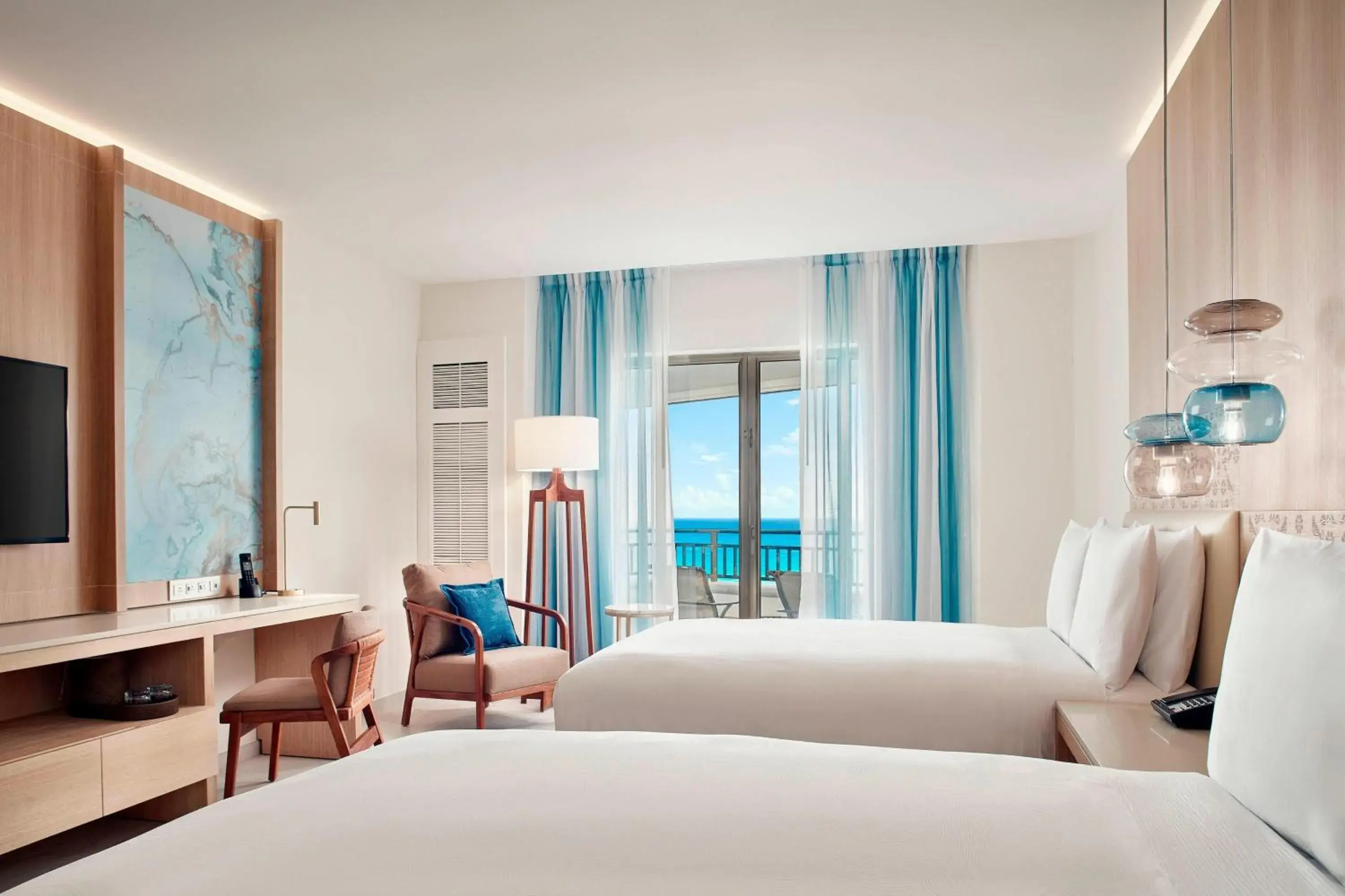 Club Level for 2 adults, Premium Ocean View Deluxe King with Balcony in JW Marriott Cancun Resort & Spa Club Level for 2 adults, Premium Ocean View Deluxe King with Balcony in JW Marriott Cancun Resort & Spa