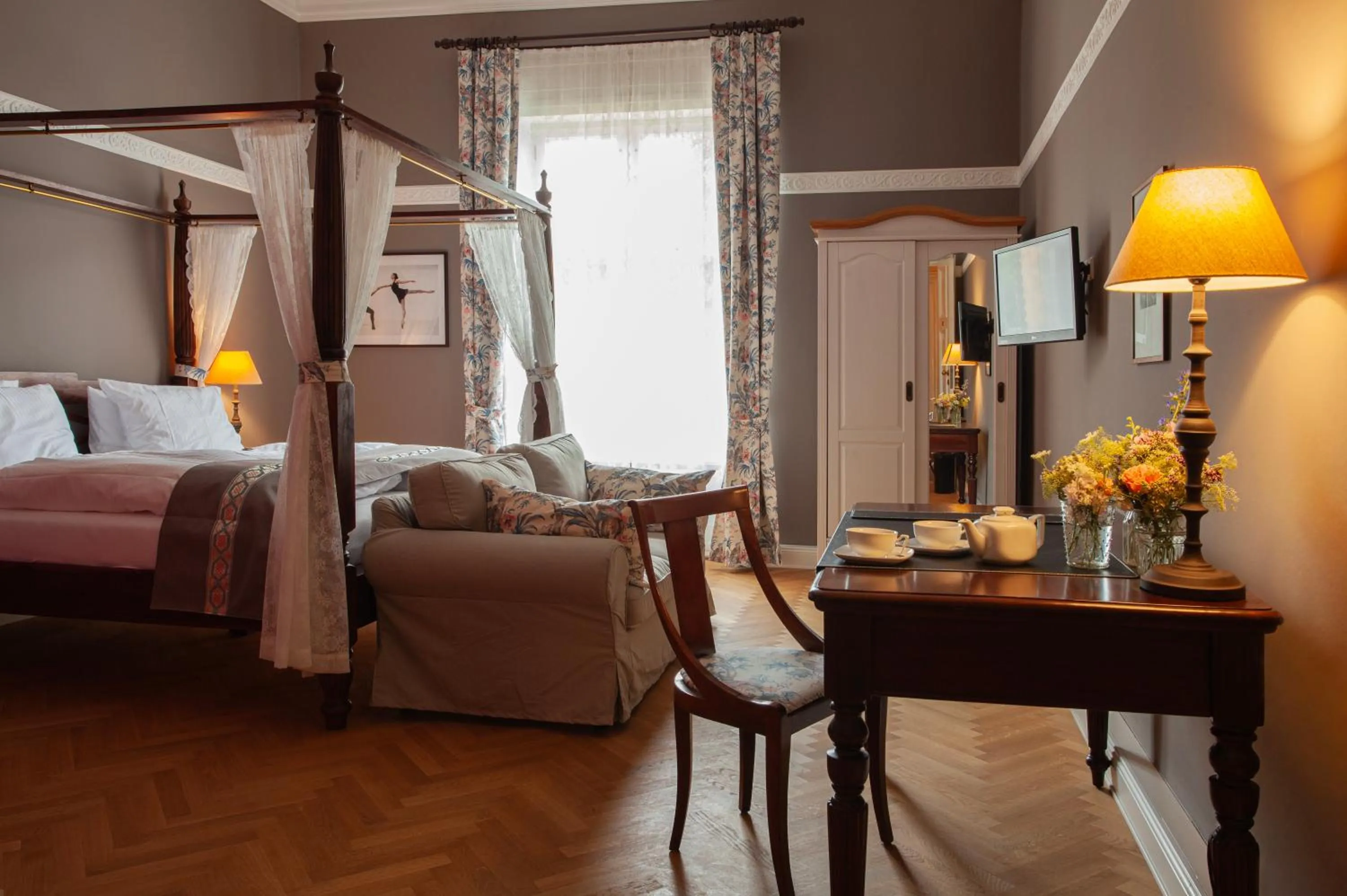 Bed in Schlosshotel Ziethen