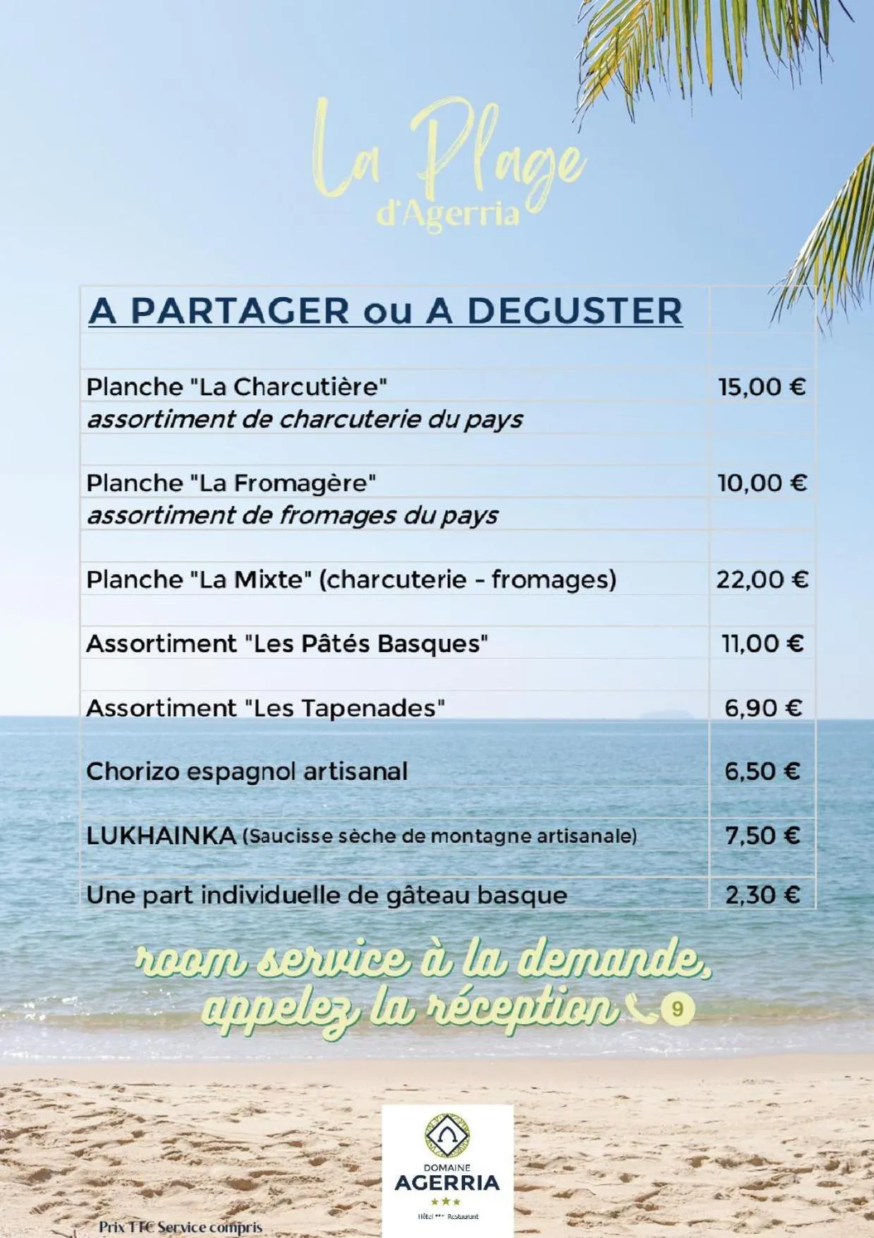 Restaurant/places to eat in Domaine Agerria