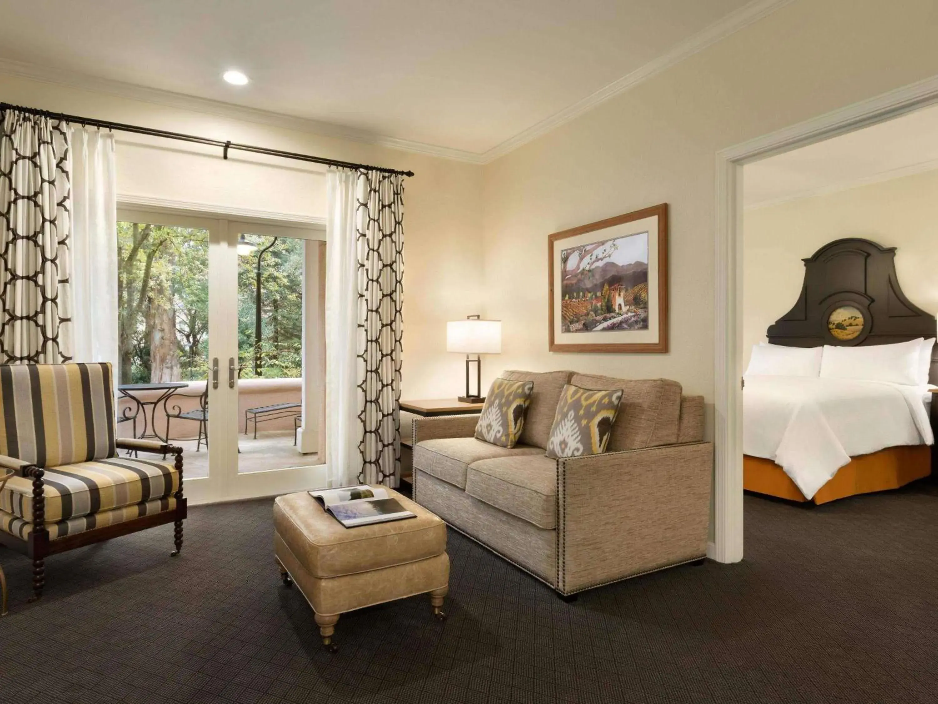 One-Bedroom King Suite with Bath Tub and Sofa Bed - Fireplace/Patio/Balcony/Garden View in Fairmont Sonoma Mission Inn & Spa One-Bedroom King Suite with Bath Tub and Sofa Bed - Fireplace/Patio/Balcony/Garden View in Fairmont Sonoma Mission Inn & Spa