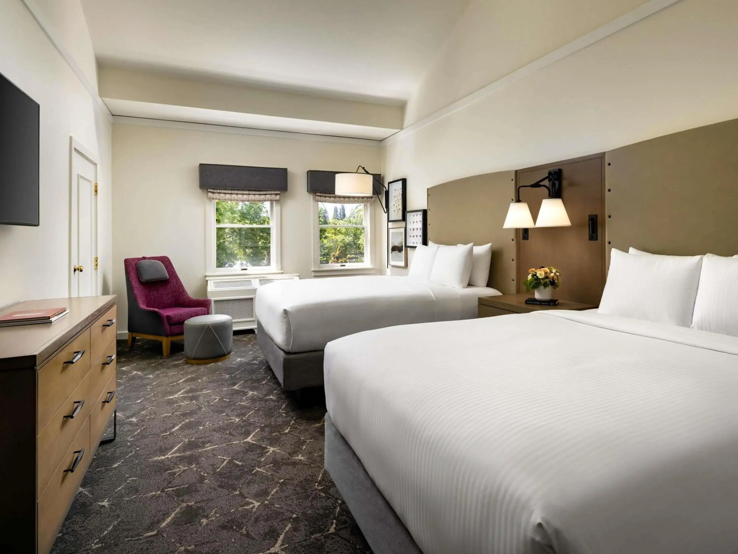 Deluxe Queen Room with Two Queen Beds and Roll-In Shower - Garden View in Fairmont Sonoma Mission Inn & Spa Deluxe Queen Room with Two Queen Beds and Roll-In Shower - Garden View in Fairmont Sonoma Mission Inn & Spa