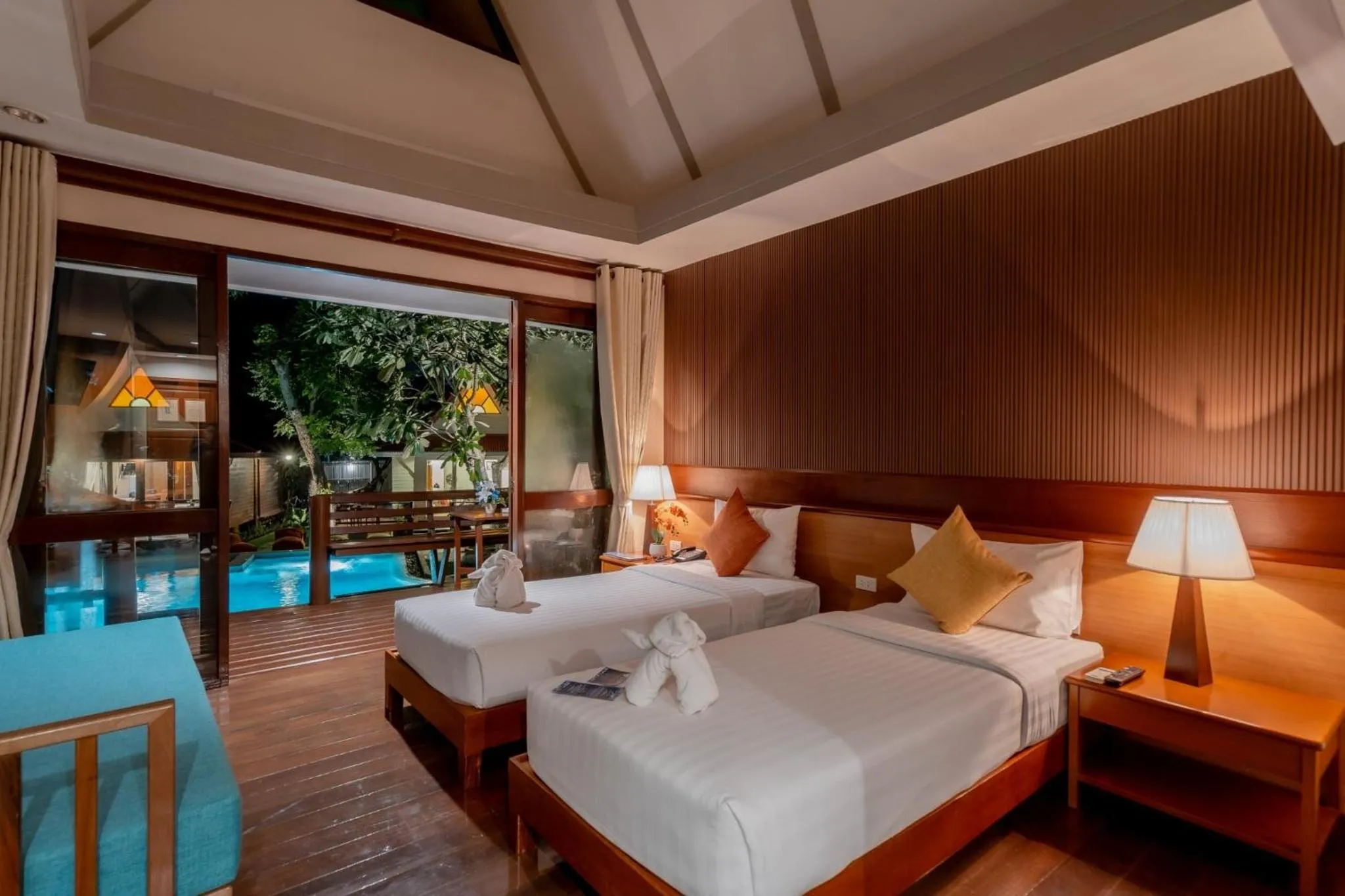 Bed in Baan Duangkaew Resort