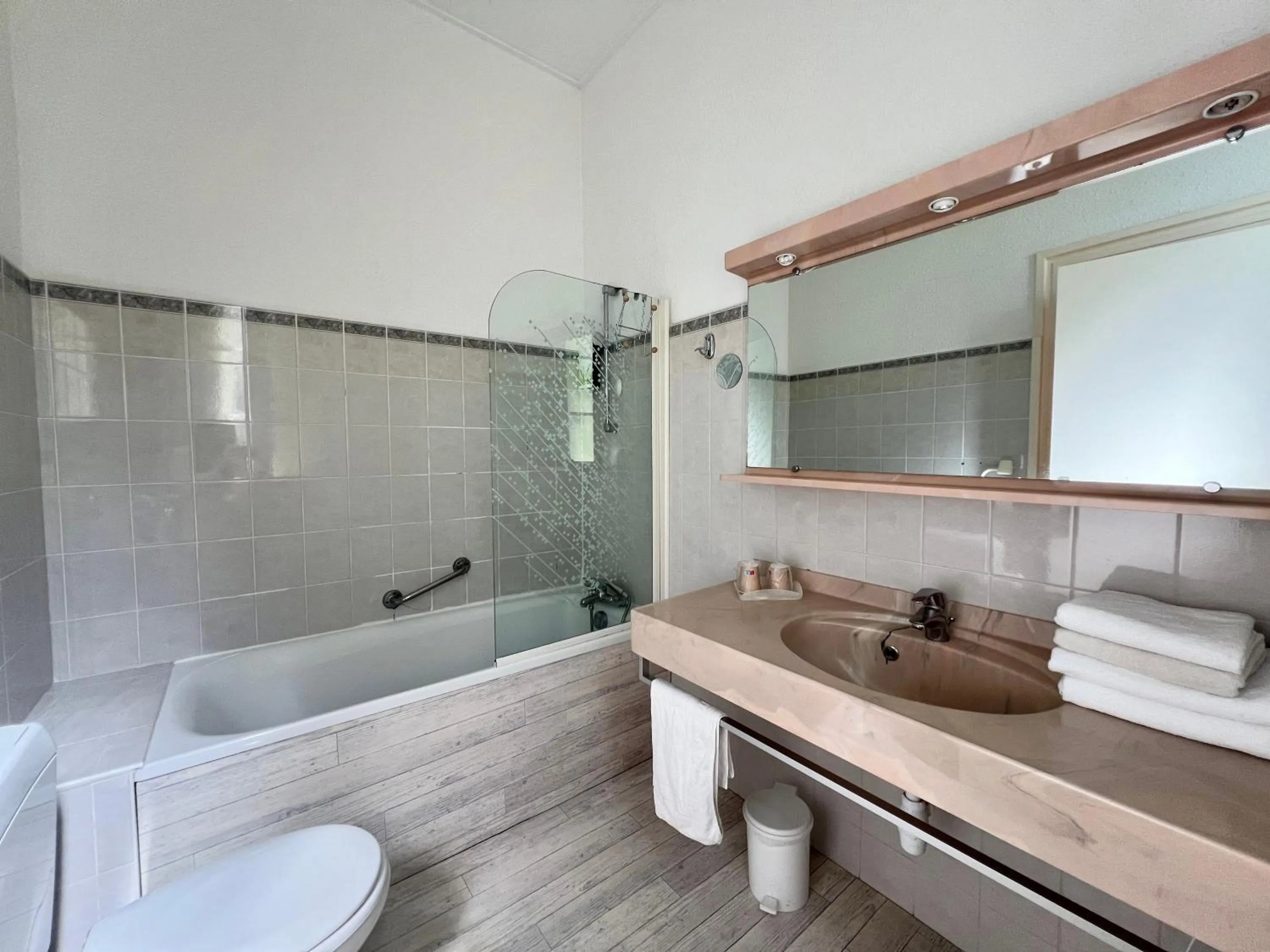 Toilet in Logis Hotel restaurant des Thermes