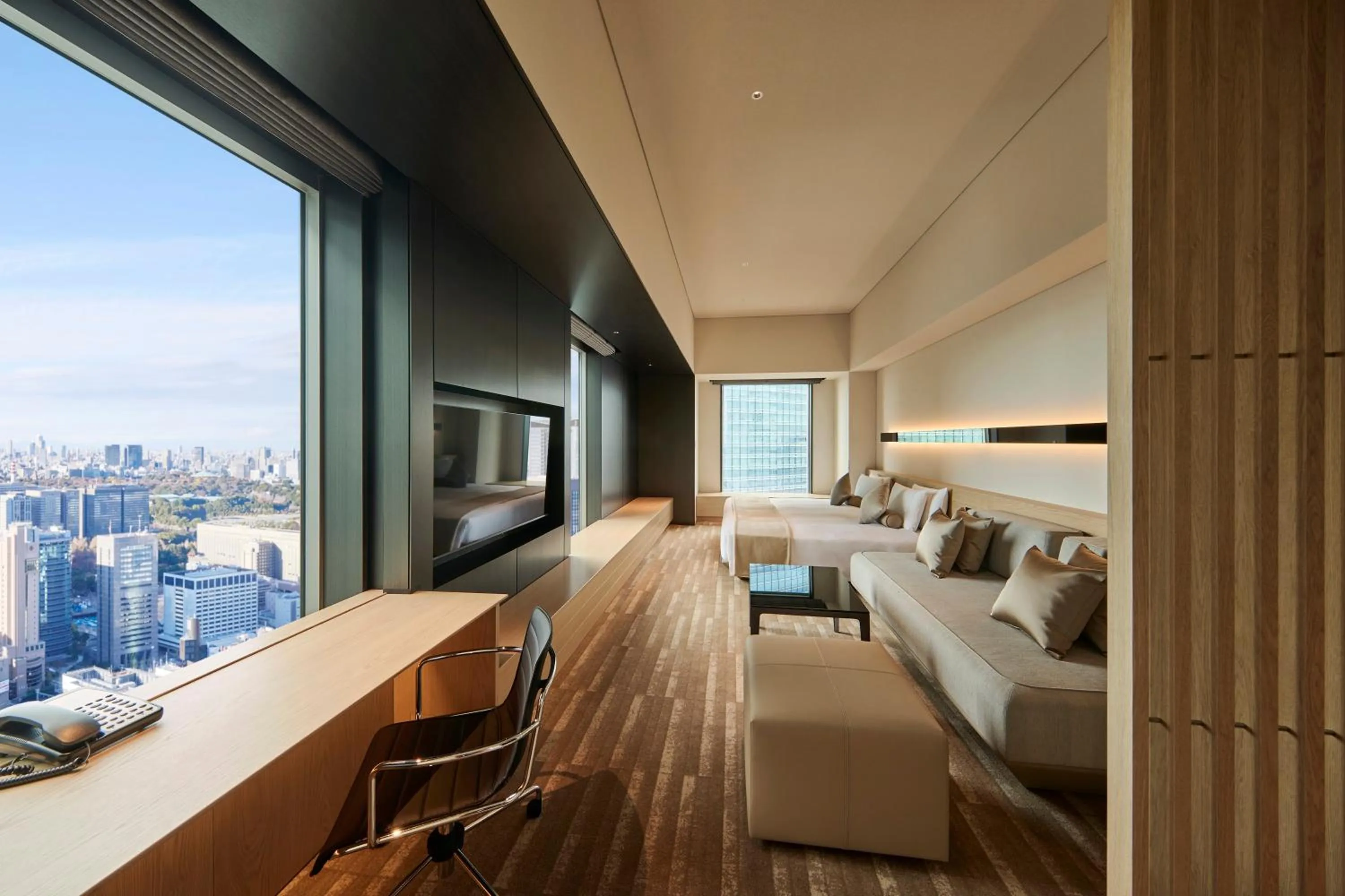 Bed in The Royal Park Hotel Iconic Tokyo Shiodome