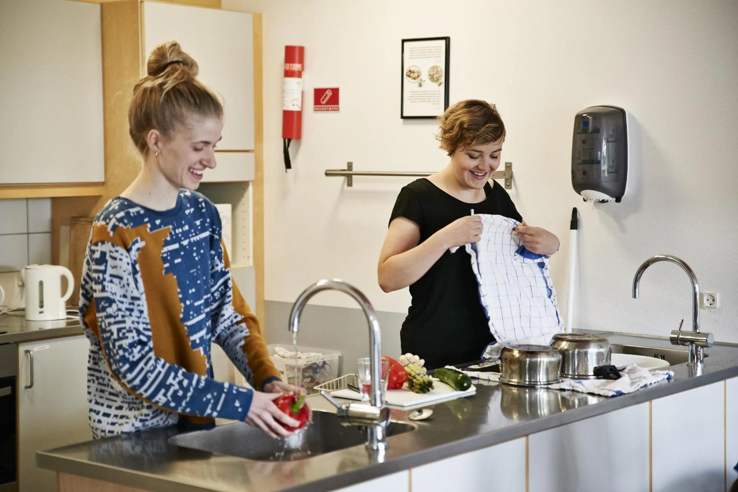 Communal kitchen in Danhostel Kolding