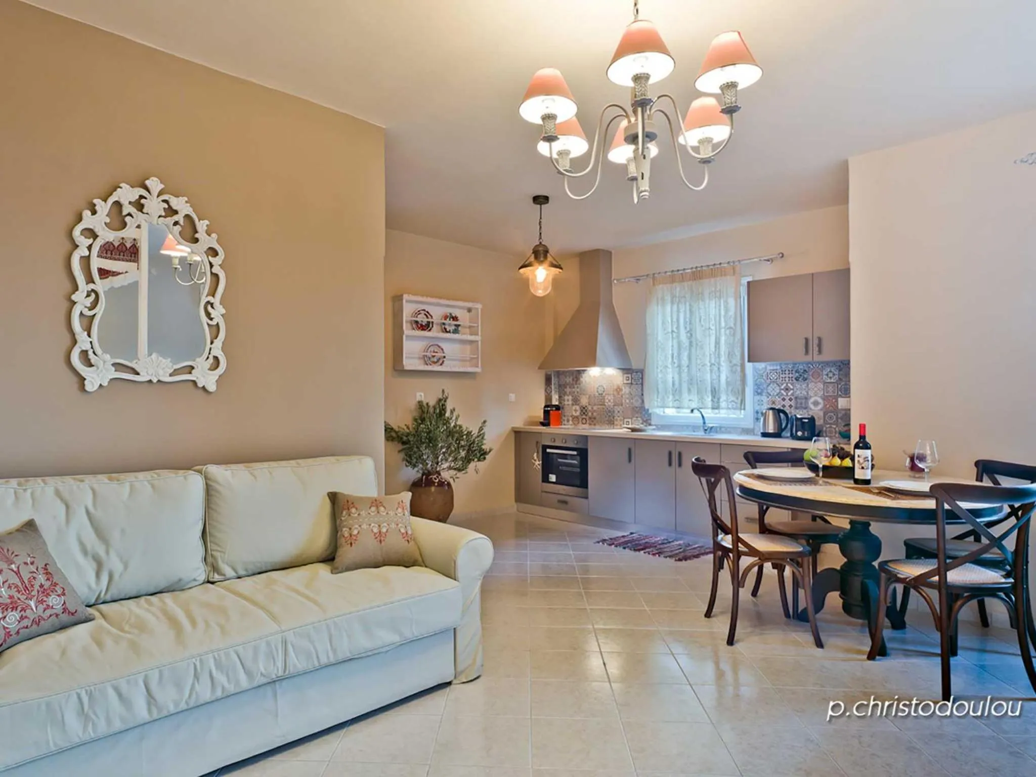 Kitchen or kitchenette in Elaia Villas