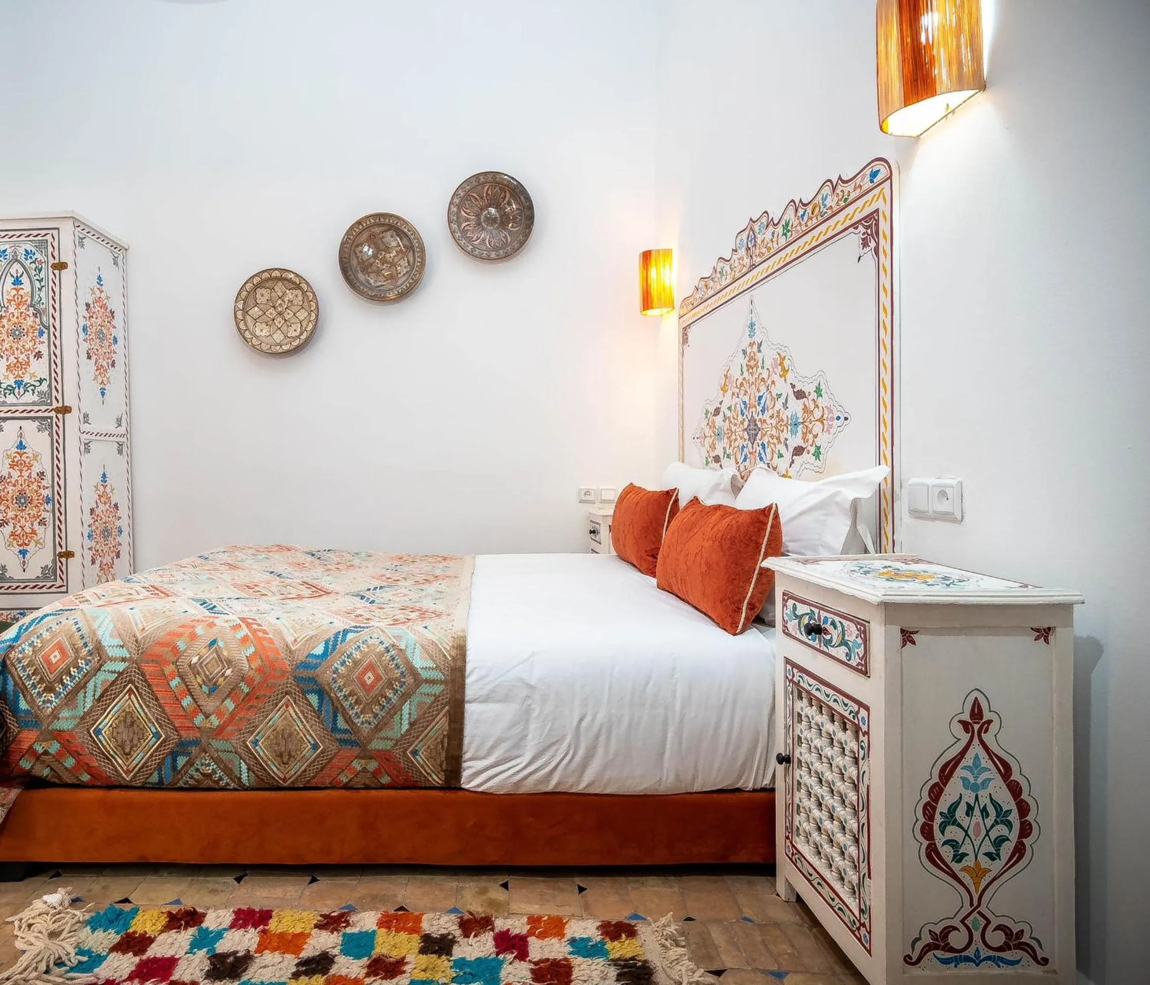 Bed in Riad La Croix Berbere
