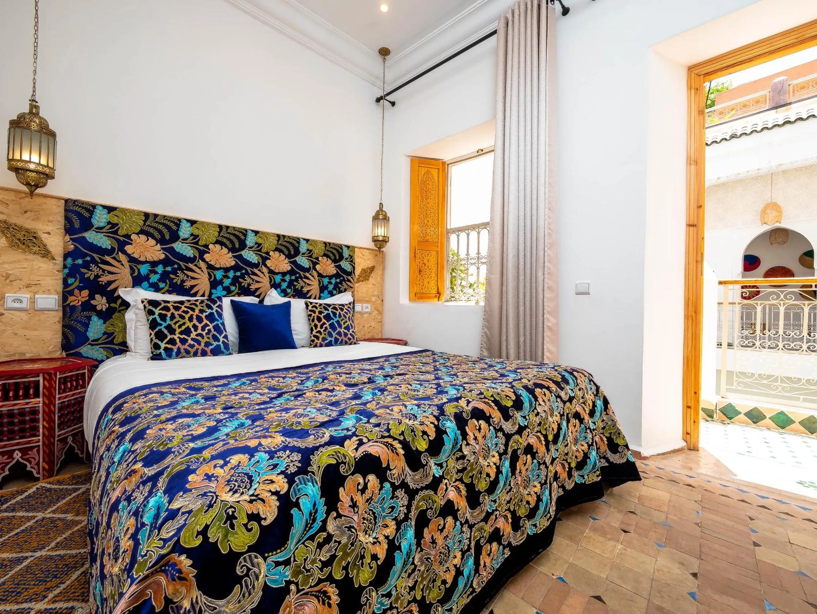 Bed in Riad La Croix Berbere