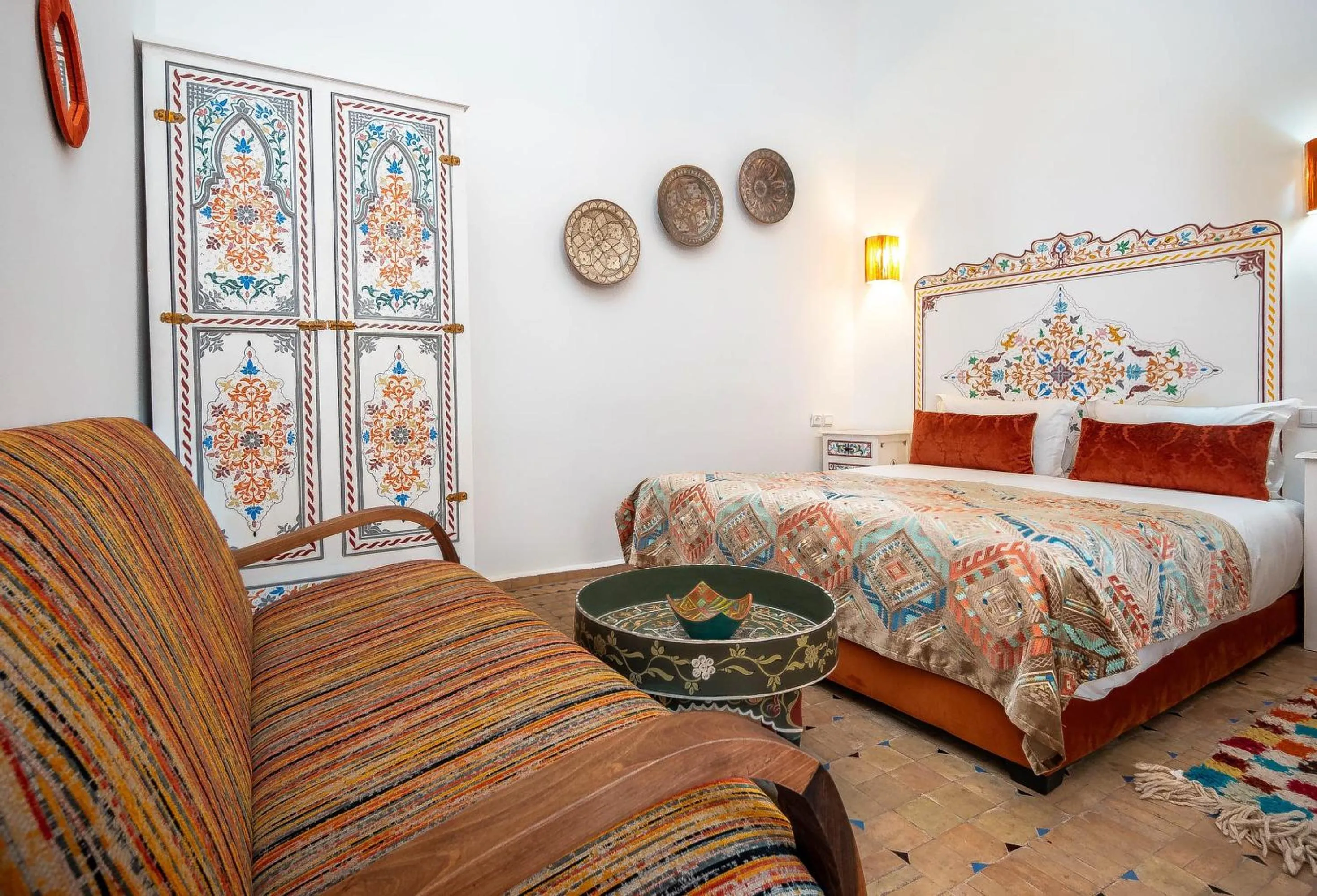 Bedroom, Bed in Riad La Croix Berbere