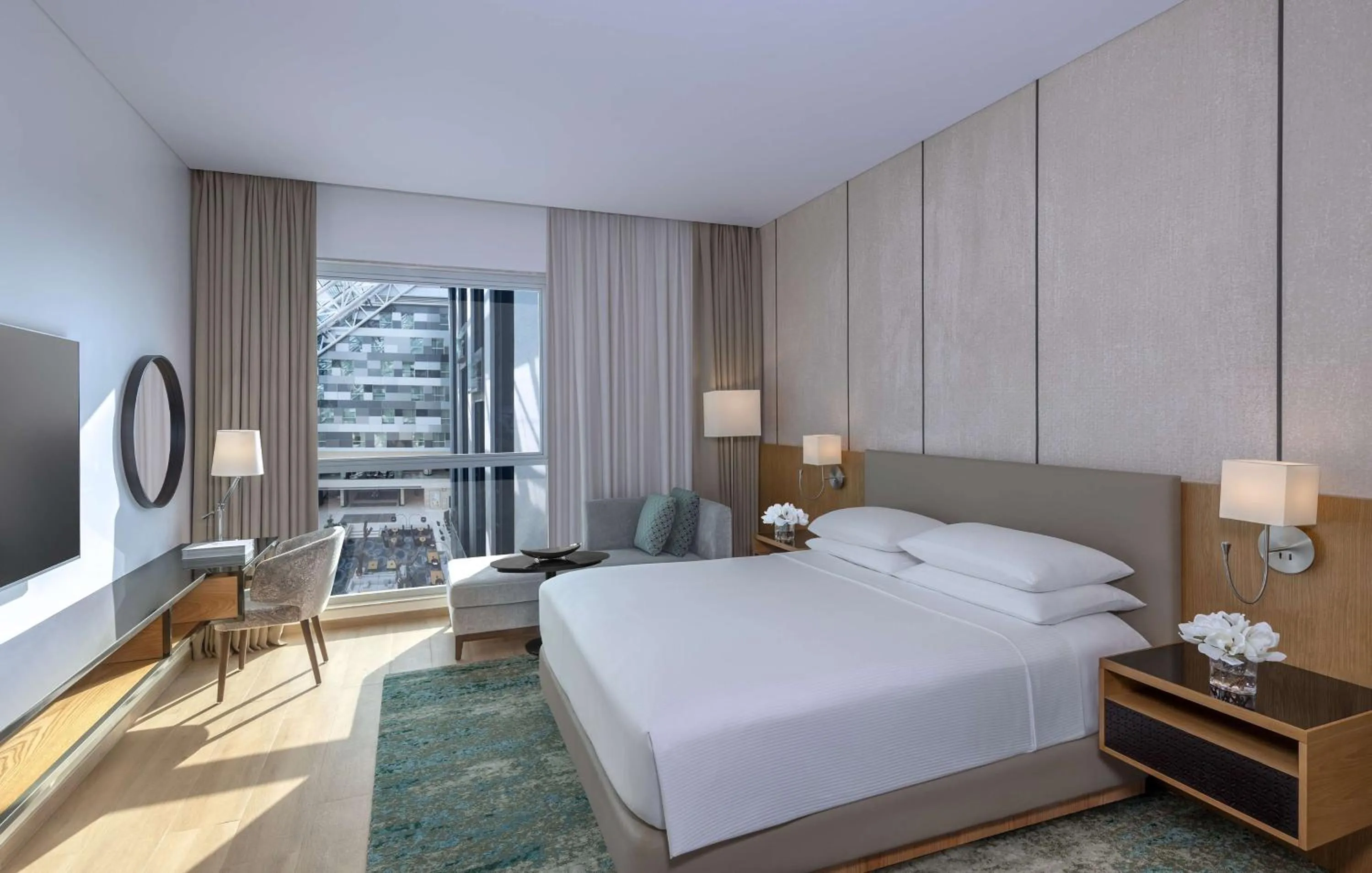 Bed in Hyatt Regency Oryx Doha